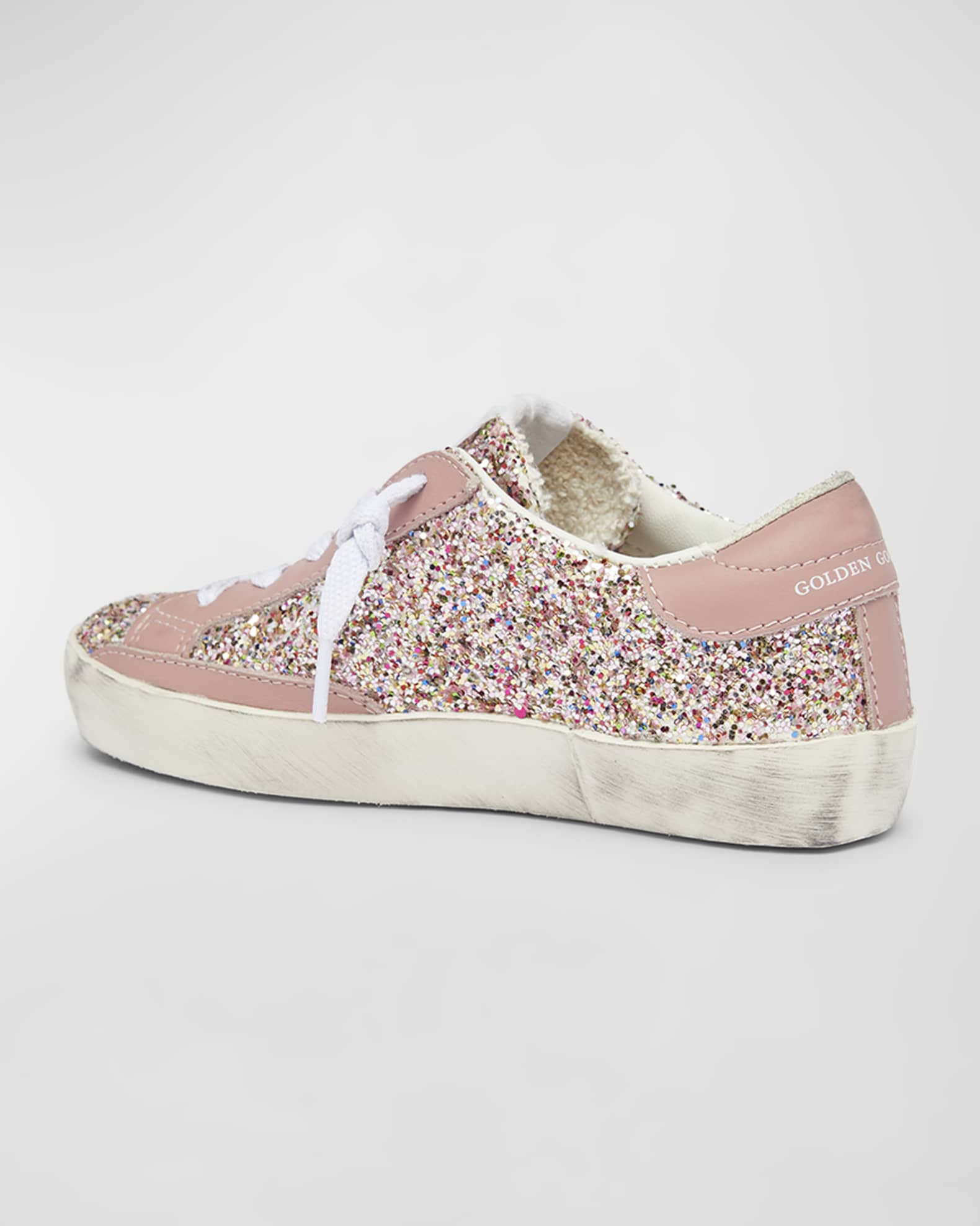 Golden Goose Girl's Superstar Glitter Low-Top Sneakers, Baby