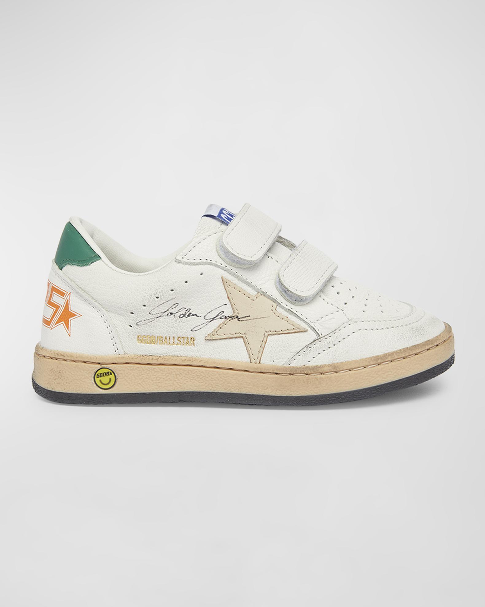 Golden Goose Kid's Ballstar Leather DualGrip Sneakers, Toddler/Kids