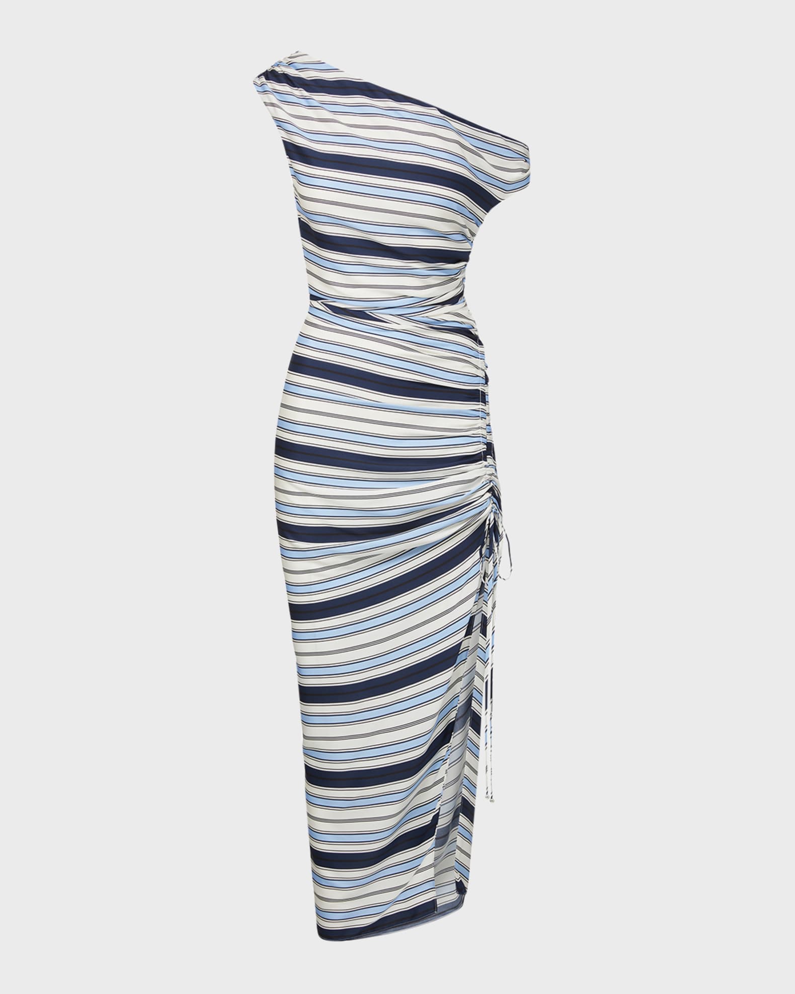 Veronica Beard Kadie Striped Stretch-Silk Dress