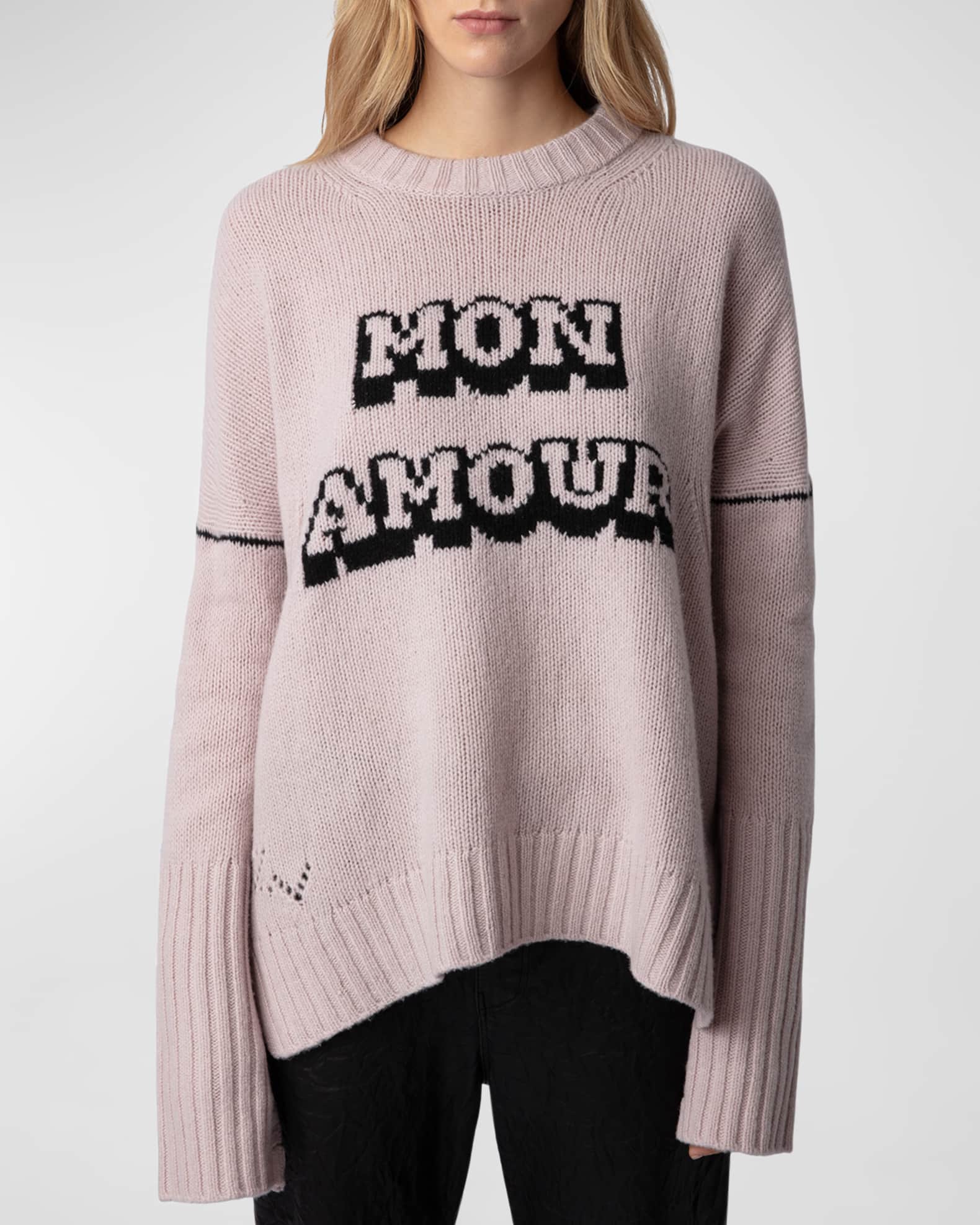 Zadig & Voltaire Malta Mon Amour Wool Sweater | Neiman Marcus