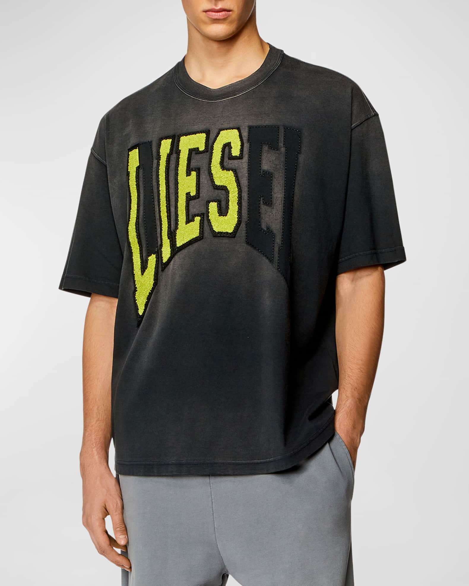 Men's T-WASH-N Logo Applique T-Shirt