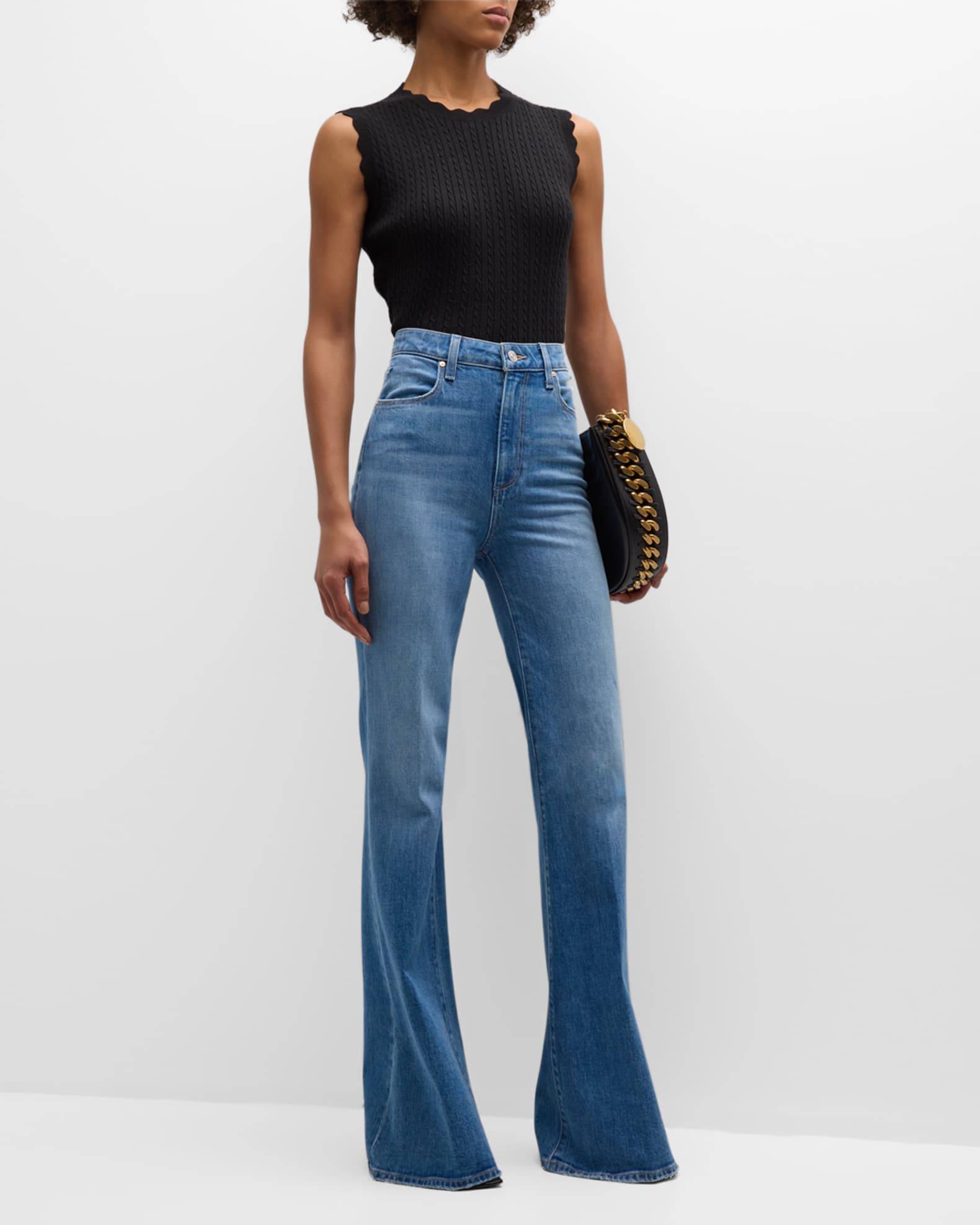 PAIGE Syrie Cable-Knit Top | Neiman Marcus