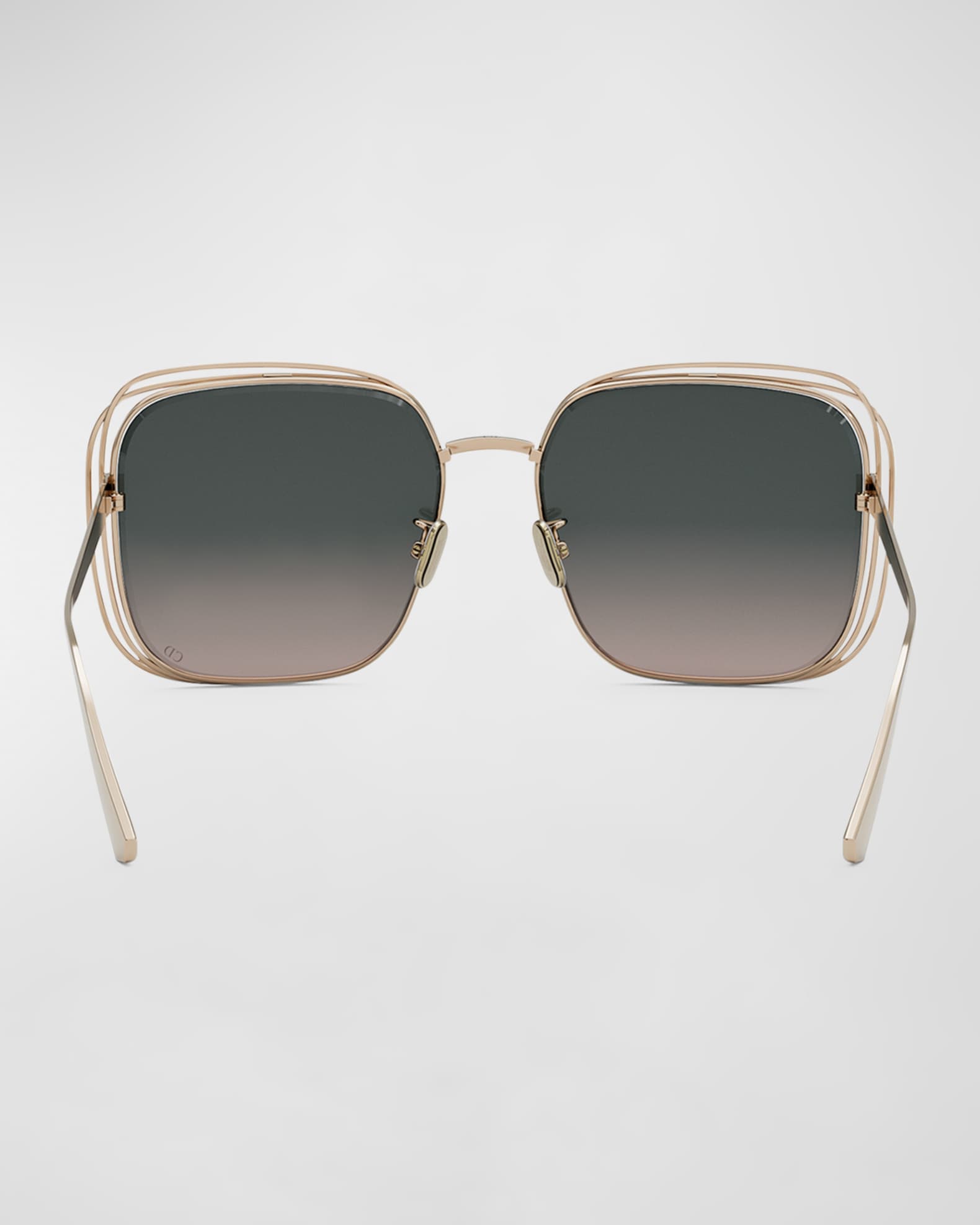 Dior Fildior S1U Sunglasses Gold Green Square Women