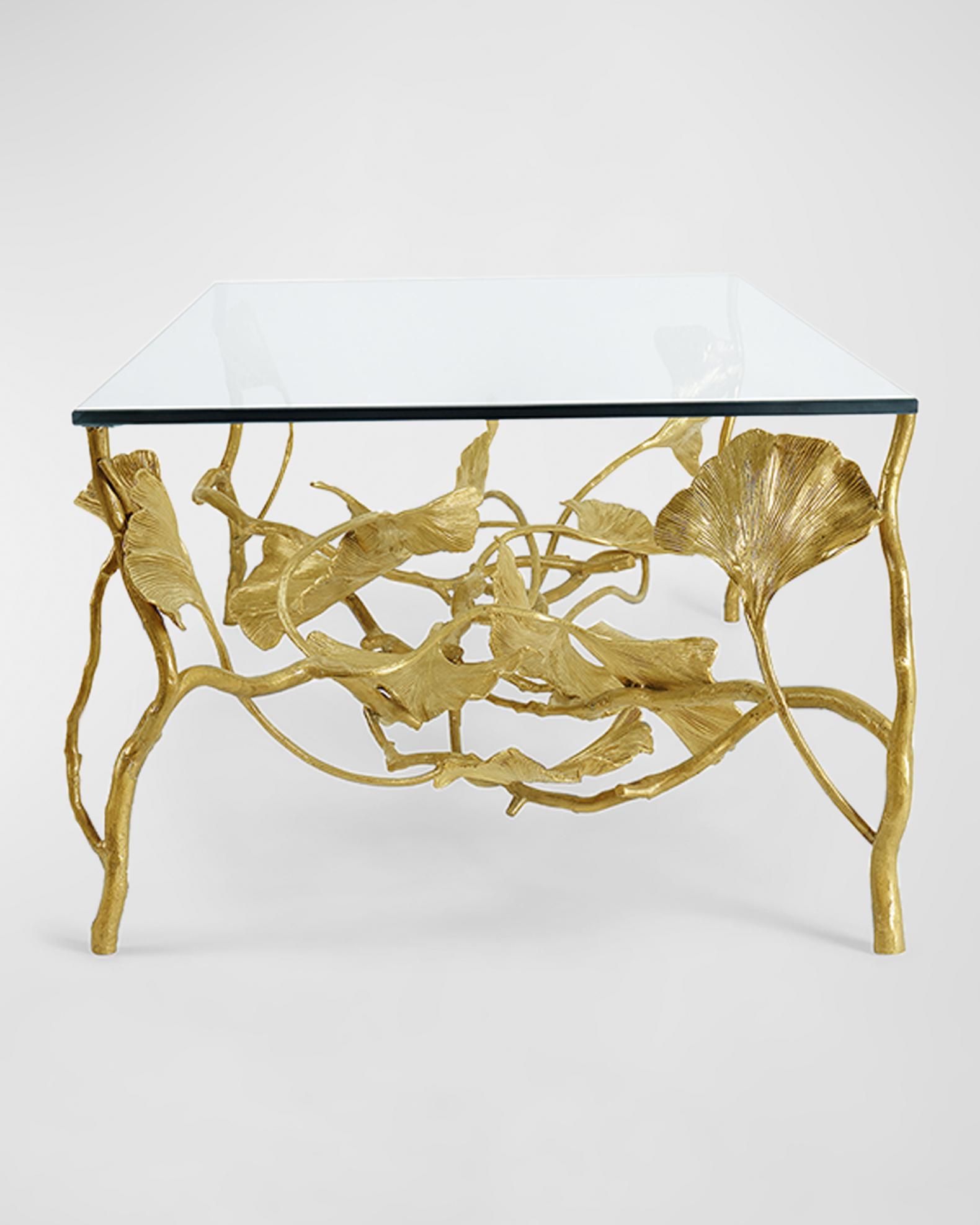 Michael Aram Golden Ginkgo Coffee Table | Neiman Marcus