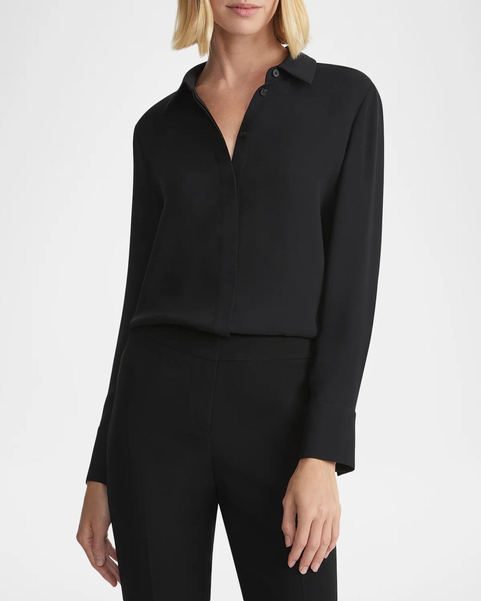Lafayette 148 New York Plus Size Scottie Silk Georgette Blouse | Neiman ...