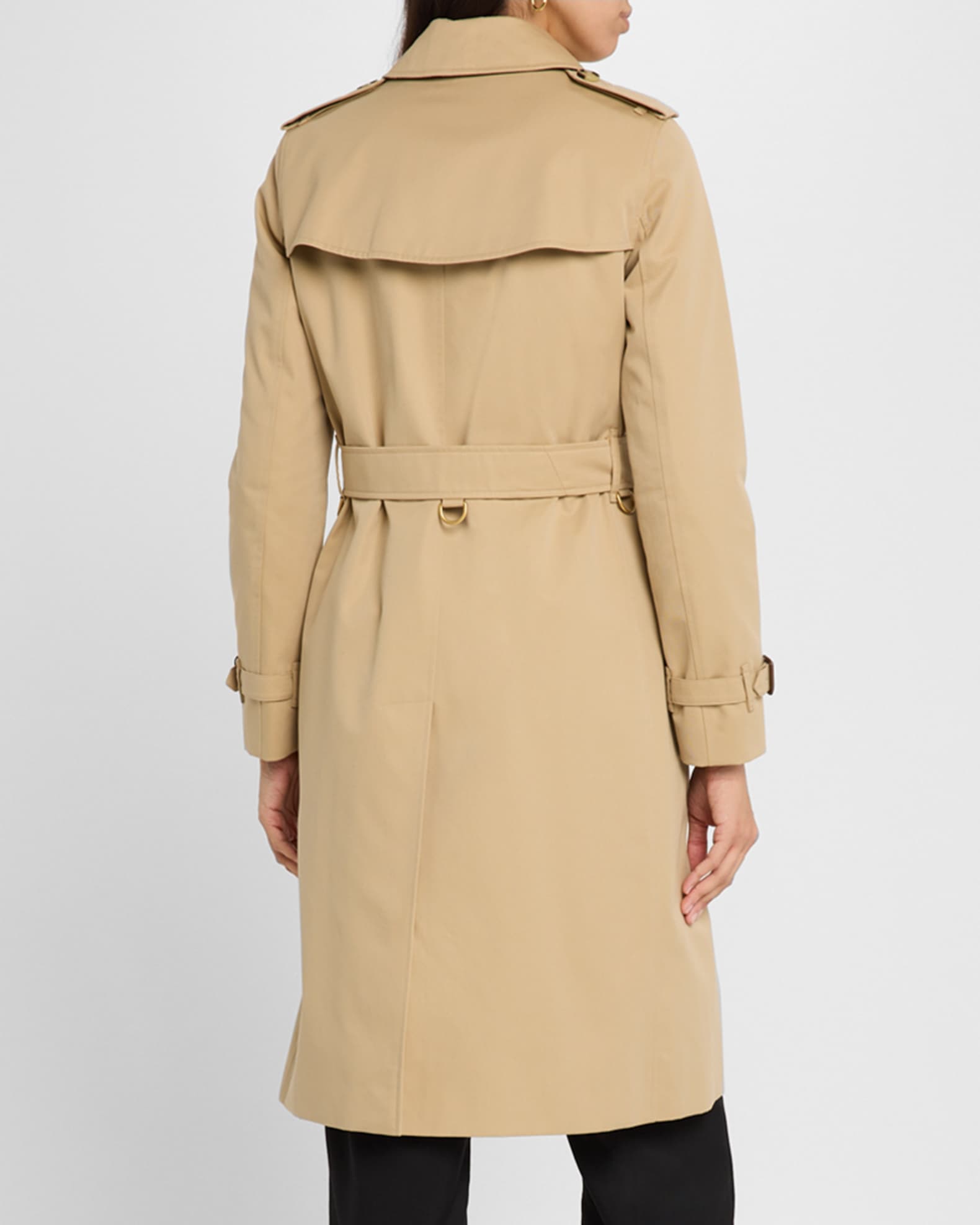 Burberry Kensington Organic Belted Double-Breasted Long Burberry Kensington Organic Belted Double-Breasted Long