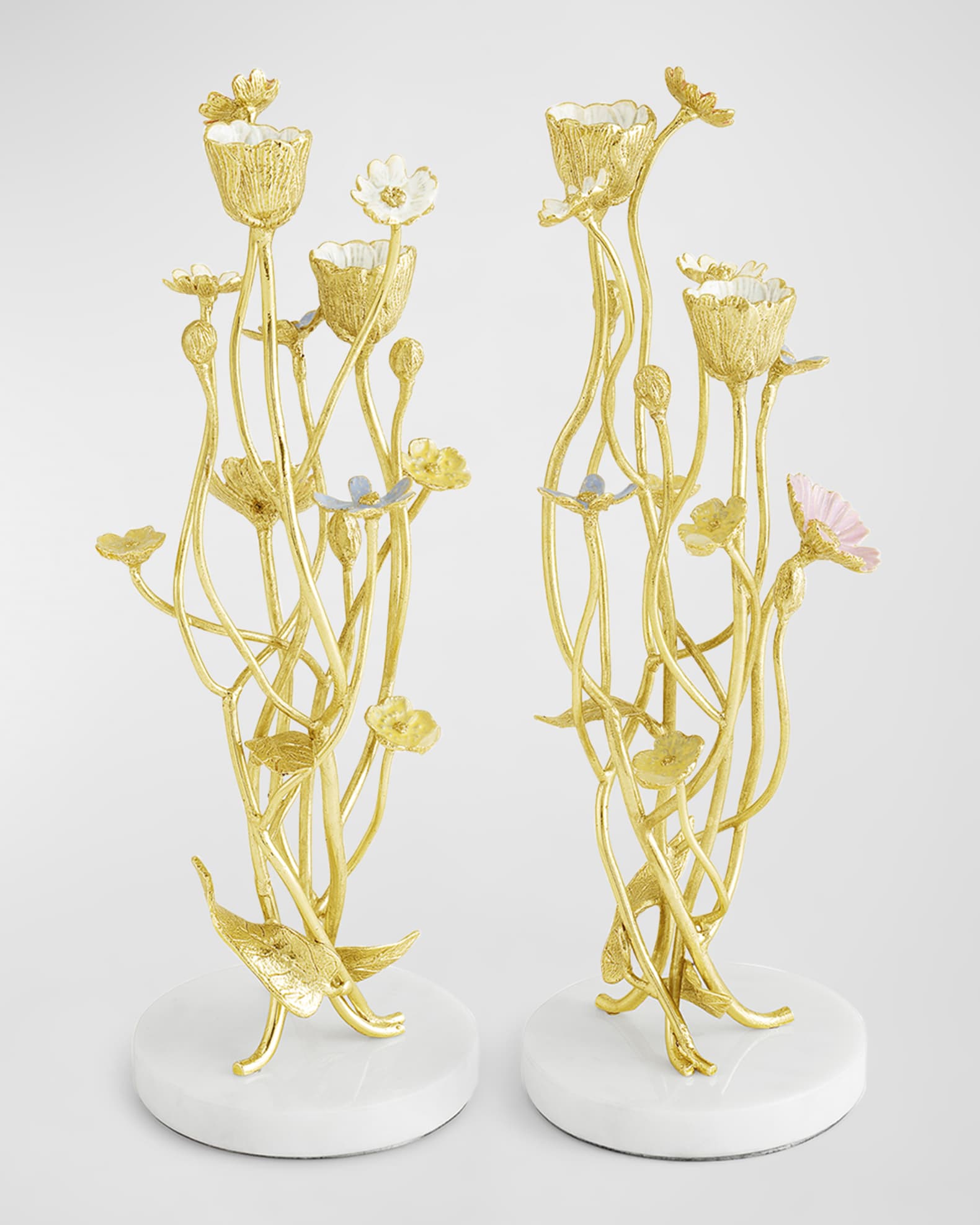 Michael Aram Wildflowers Candleholders, Set of 2 | Neiman Marcus