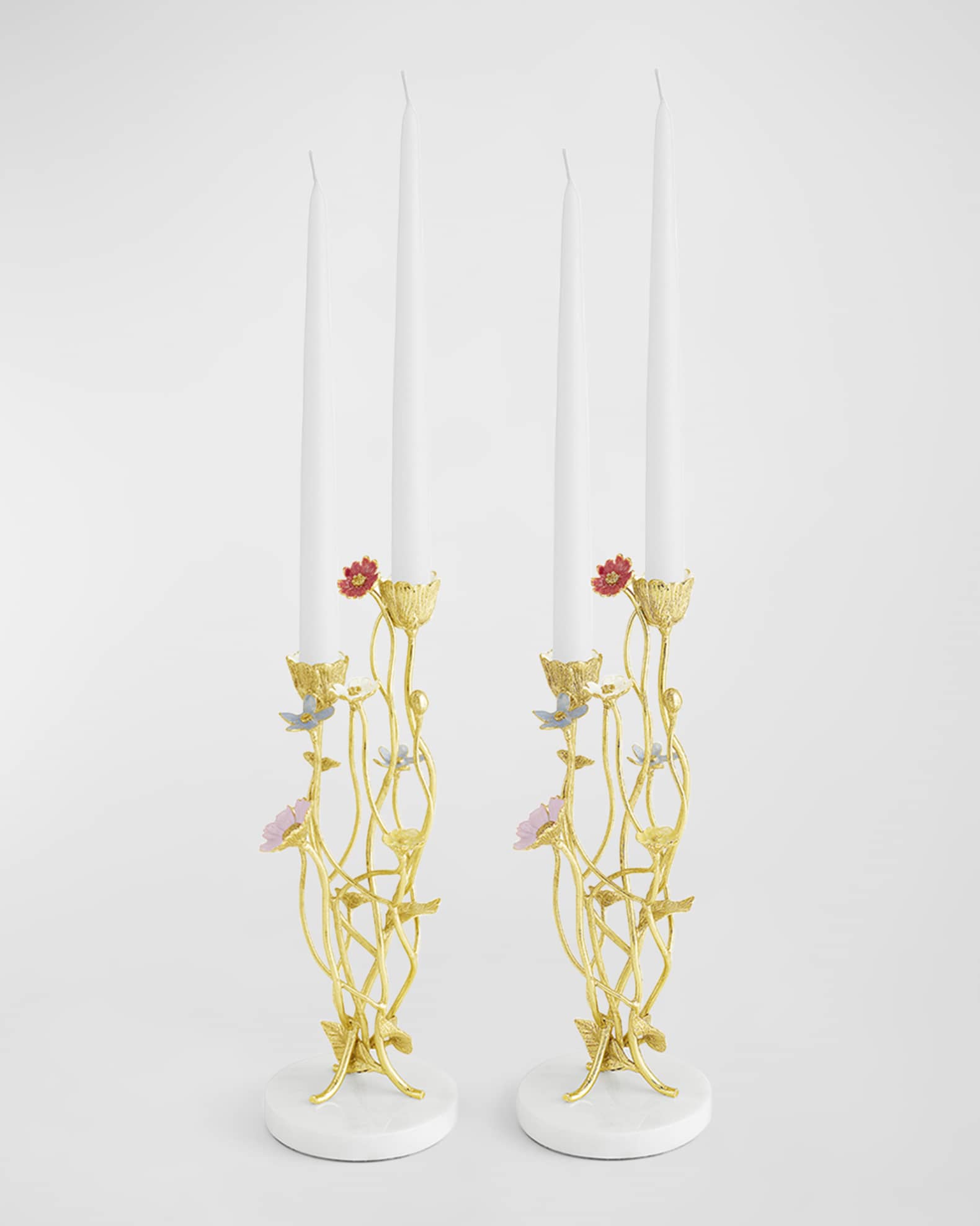 Michael Aram Wildflowers Candleholders, Set of 2 | Neiman Marcus