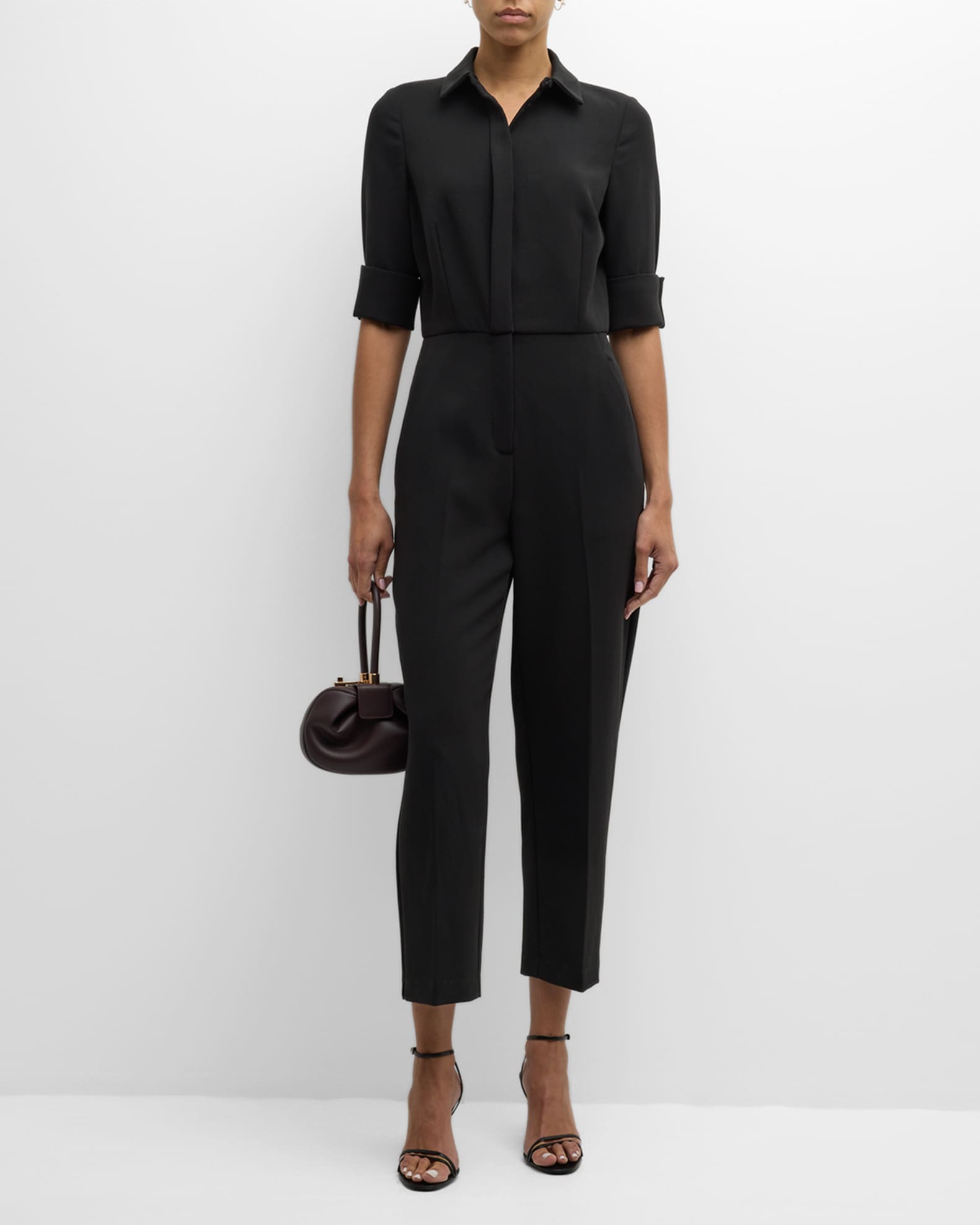 Cropped hot sale taper jumpsuit