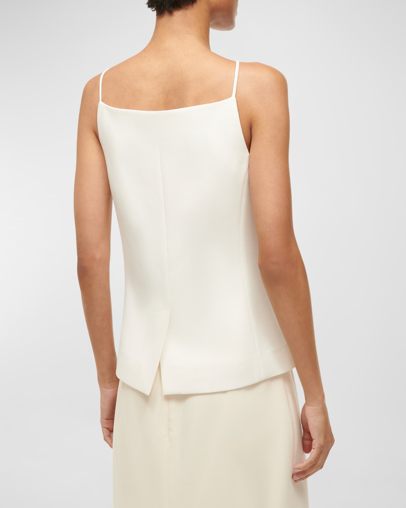 STAUD Una Tailored Vest Top Neiman Marcus