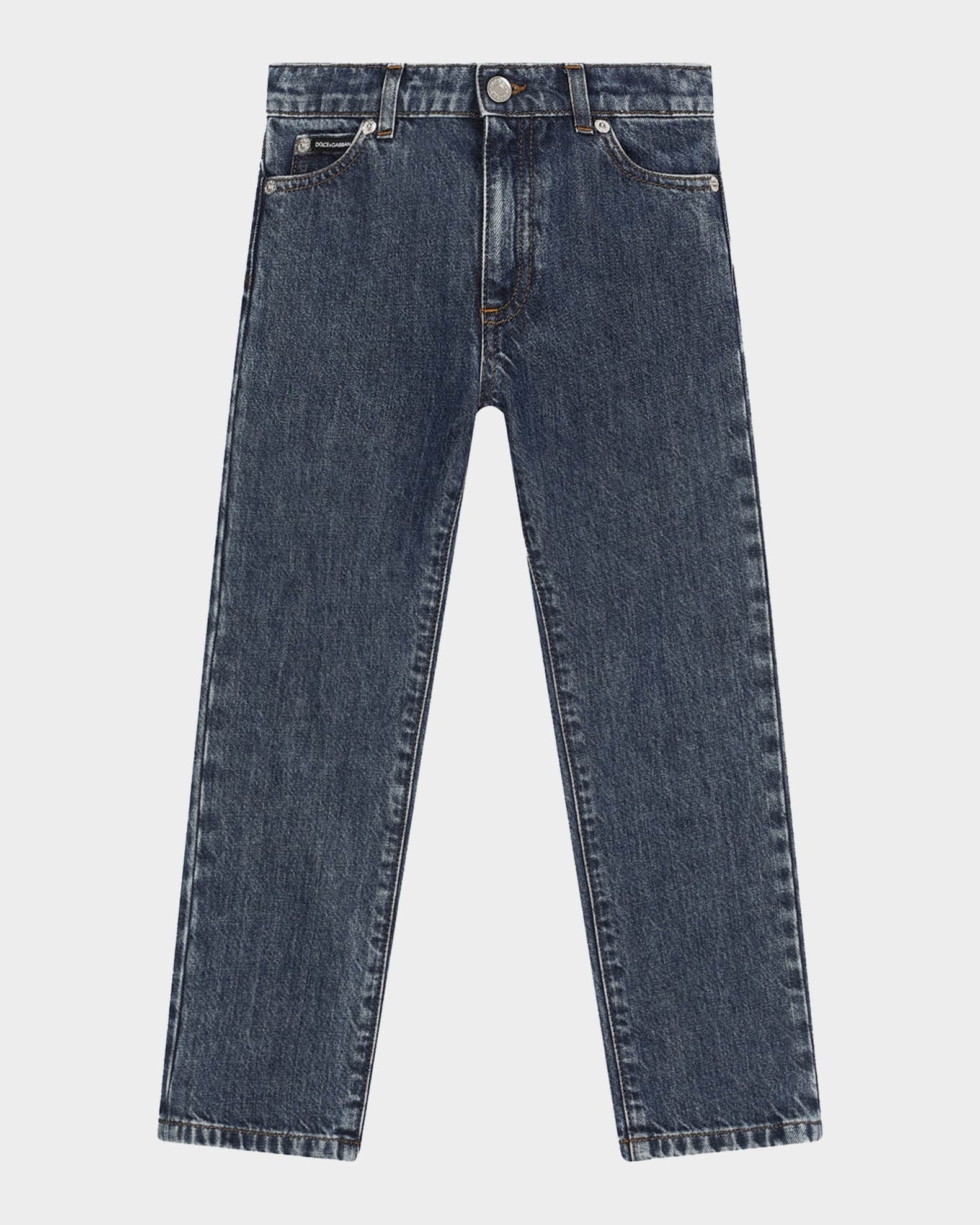 Boy's 5-Pocket Denim Jeans with Logo Tag 0