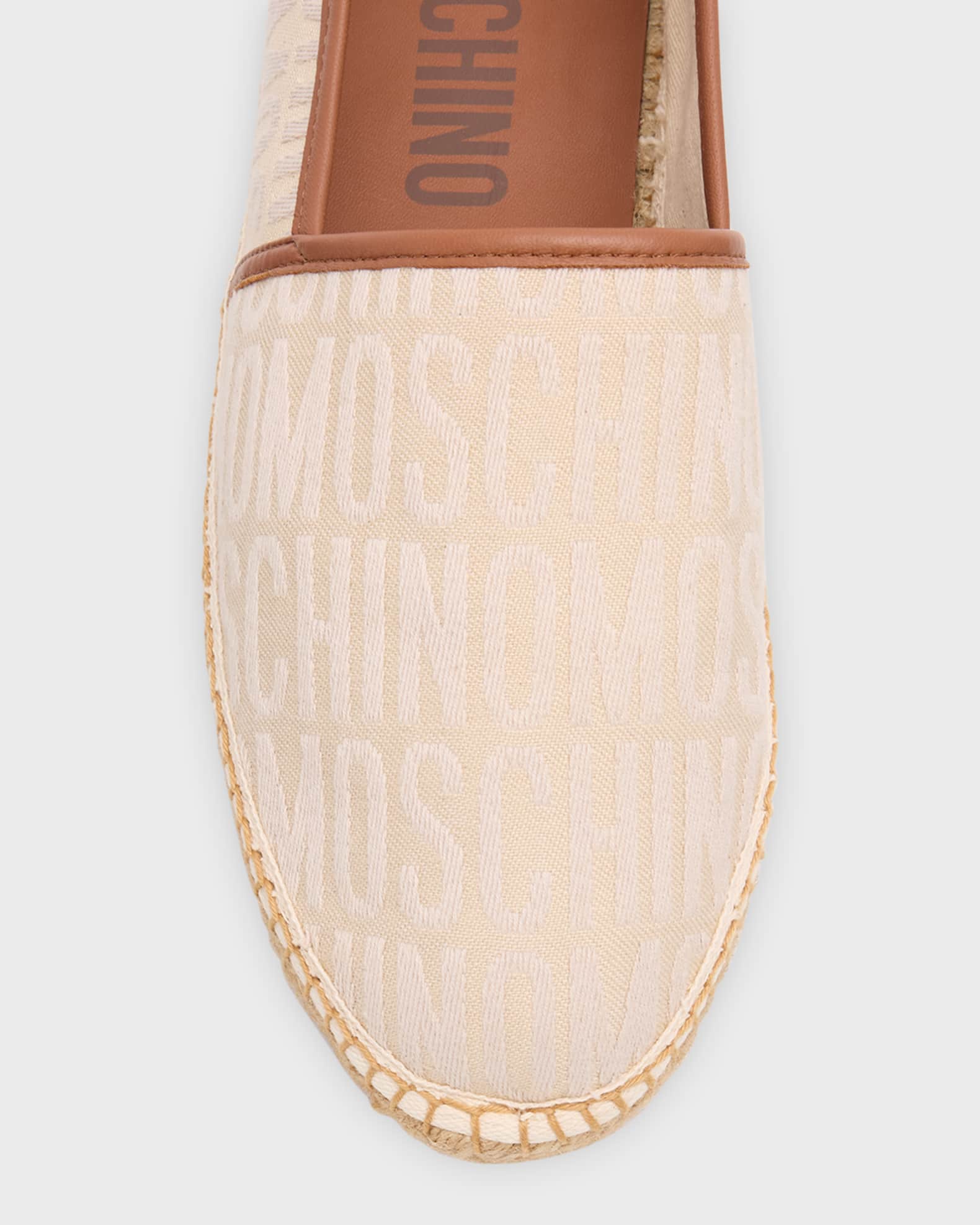 【送料&関税込】Moschino Logo Embossed llic Espadrillas Moschino Men's Canvas Jacquard Logo Espadrilles | Neiman Marcus