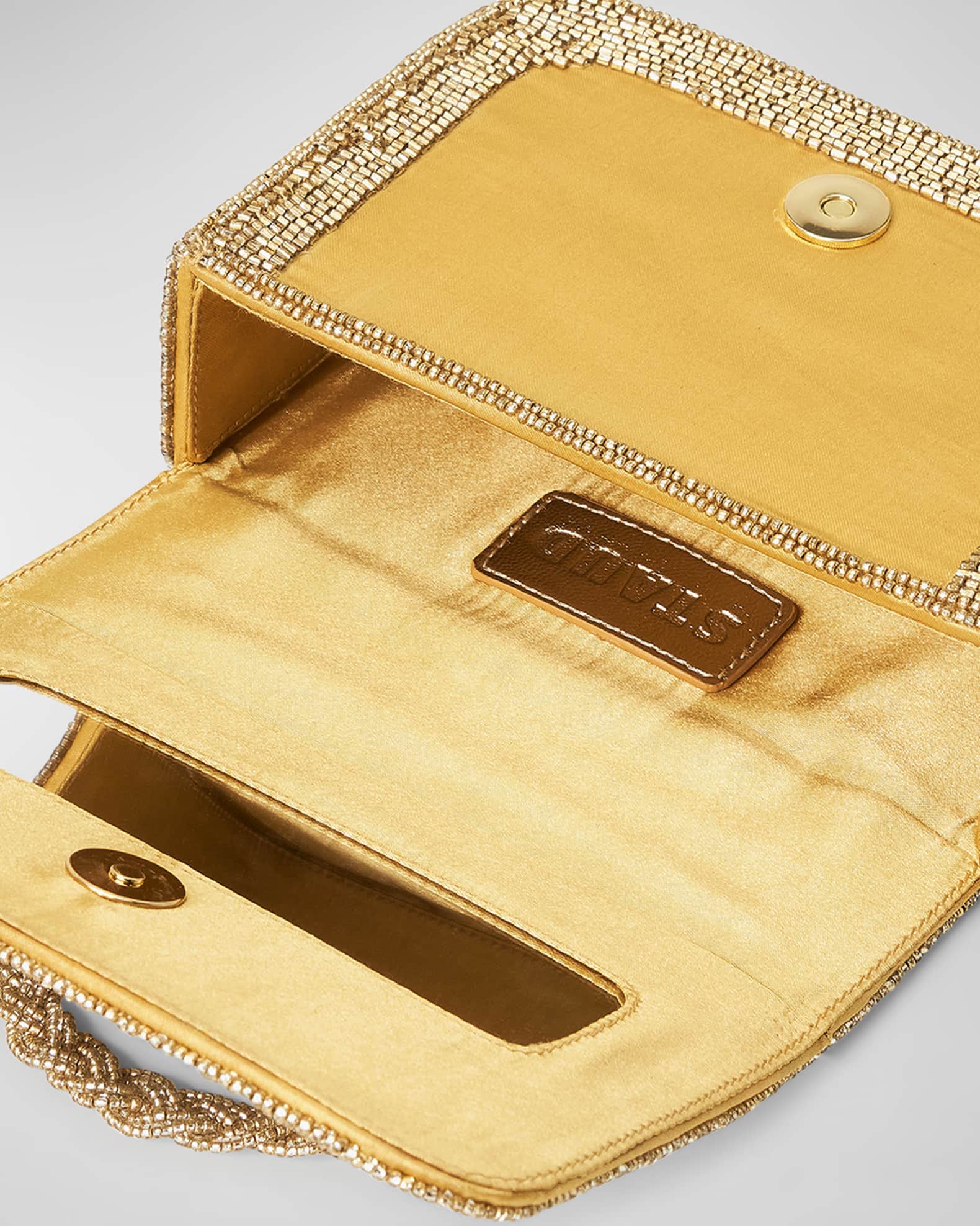 STAUD Carmen Beaded Box TopHandle Bag Neiman Marcus