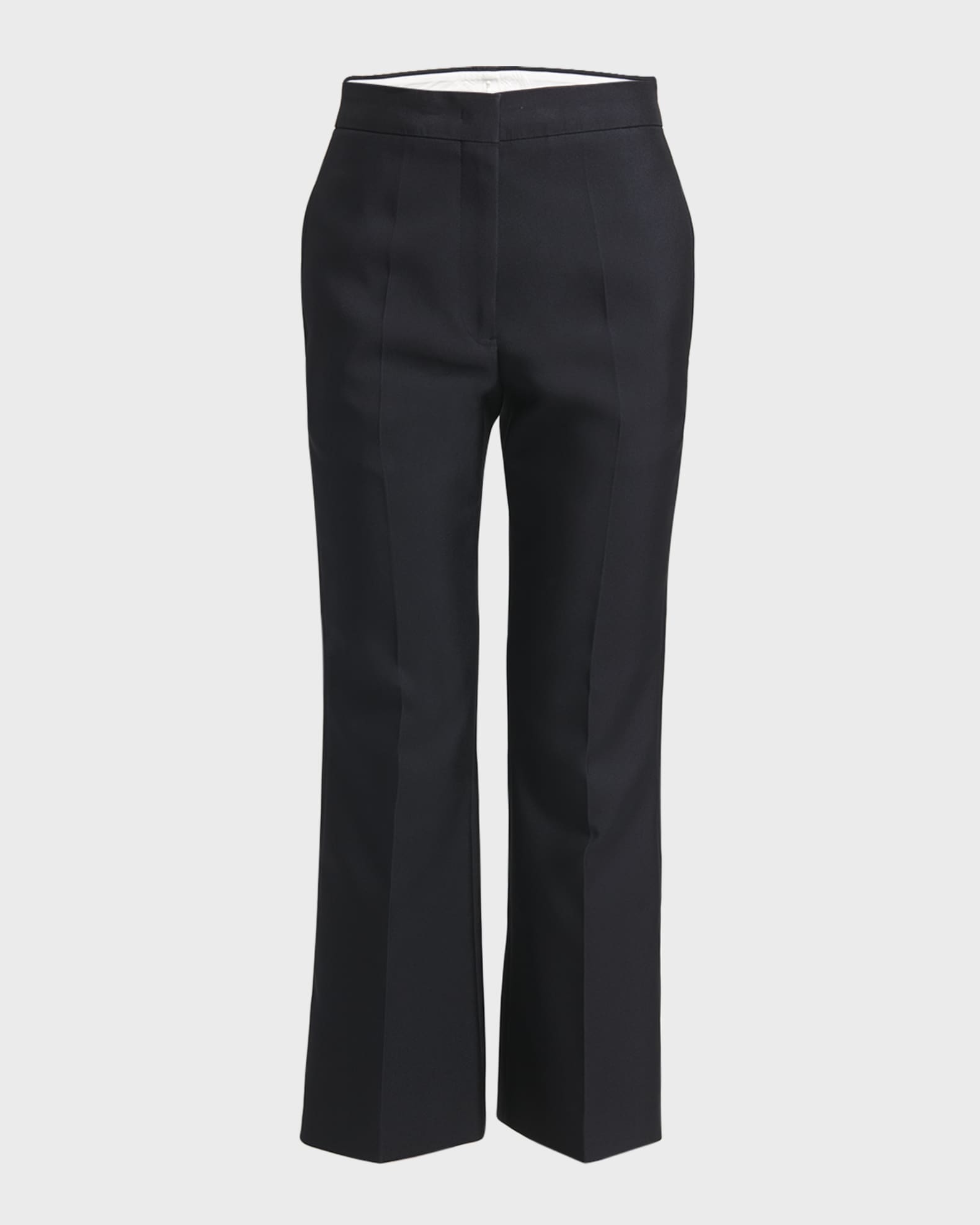 Mid-Rise Straight-Leg Ankle Trousers 0