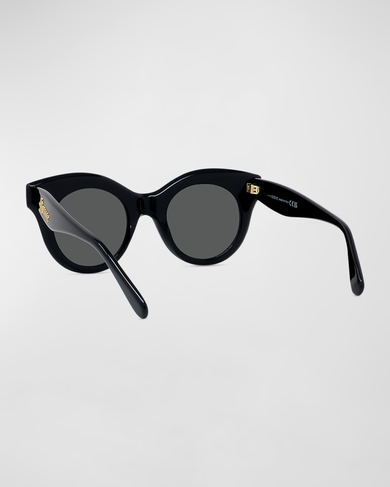 Curved Logo Acetate & Nylon Cat-Eye Sunglasses  1