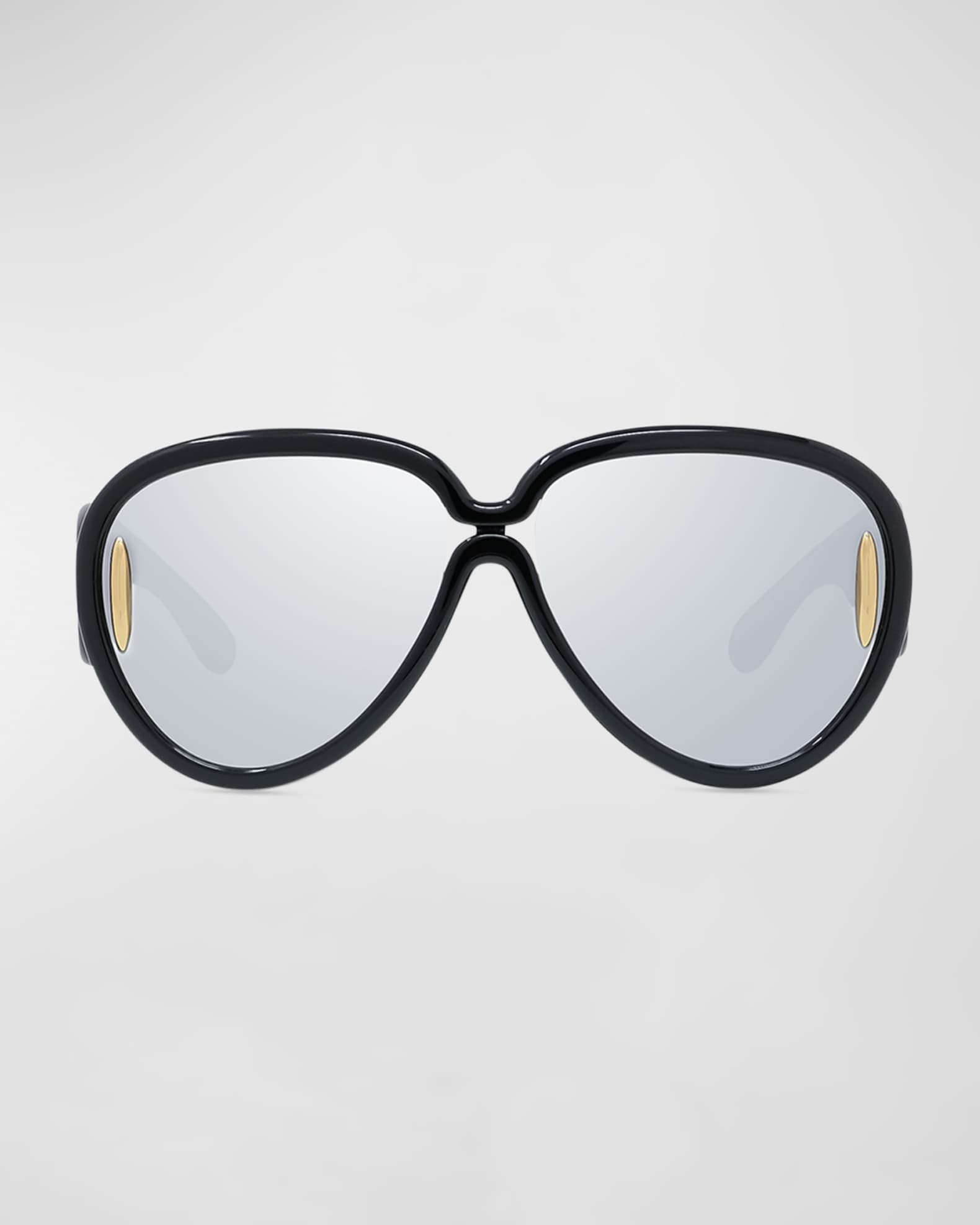Loewe Anagram Mirrored Acetate Round Sunglasses | Neiman Marcus