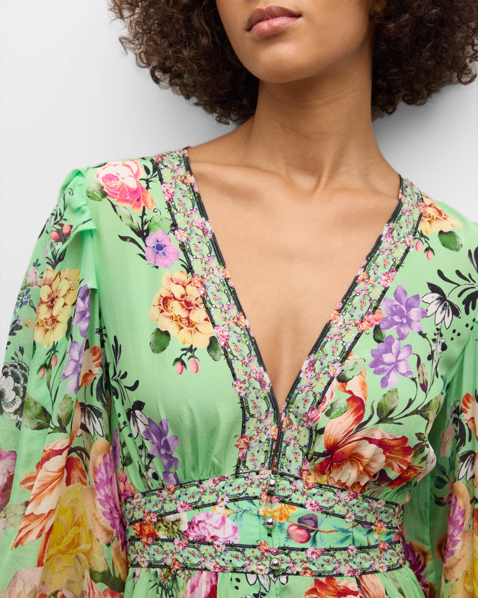 Radiate Silk Frill Dress