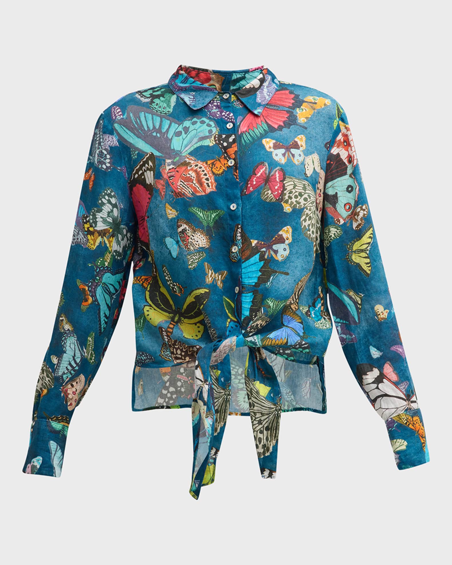 Let me Sleep Printed Brown Shirt With butterfly Printed Palazzo main image 0