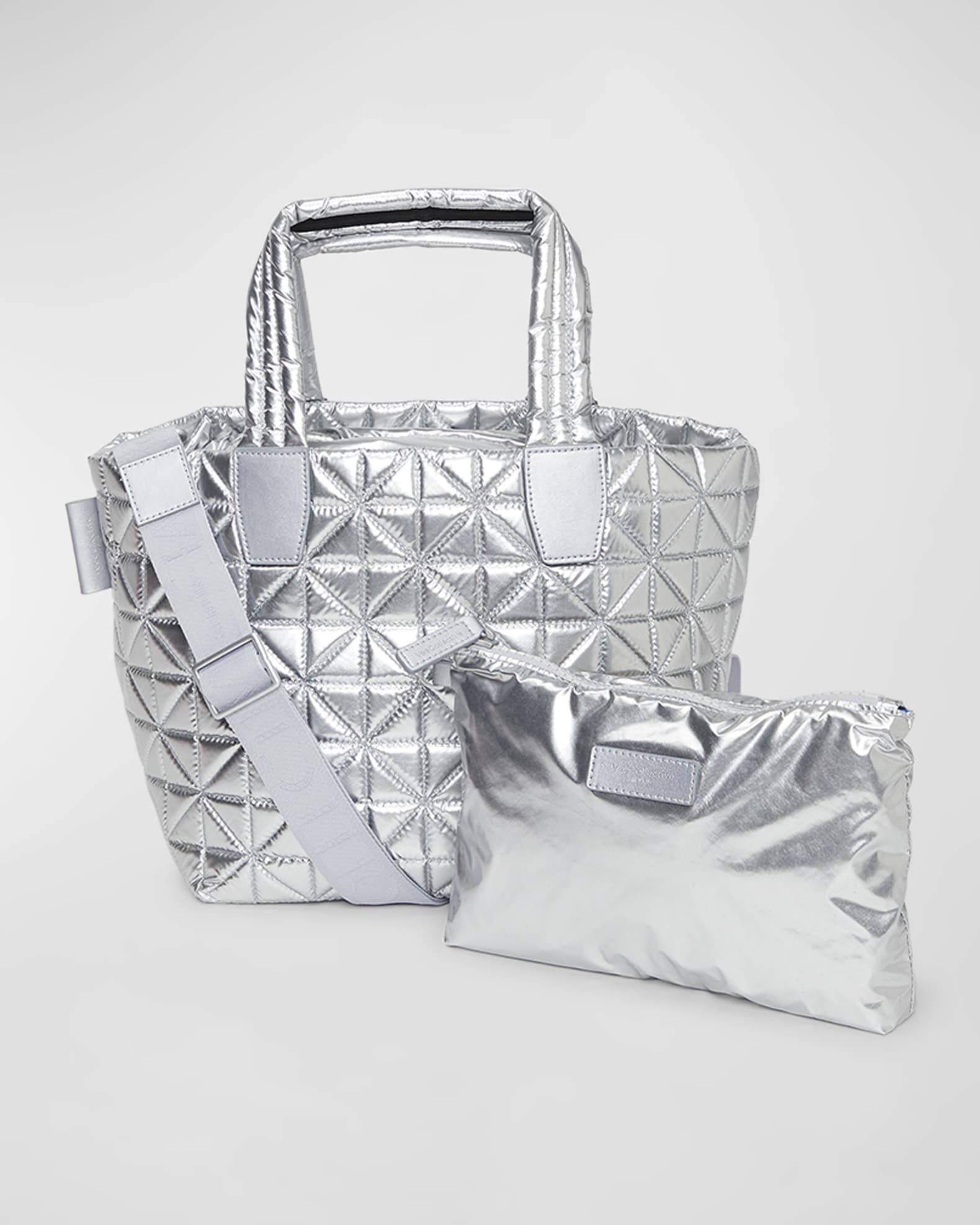 VeeCollective VEE Small Metallic Quilted Tote Bag Neiman Marcus