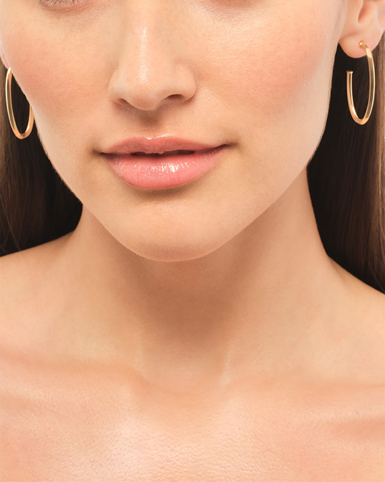 Thin oval hoop earrings hotsell