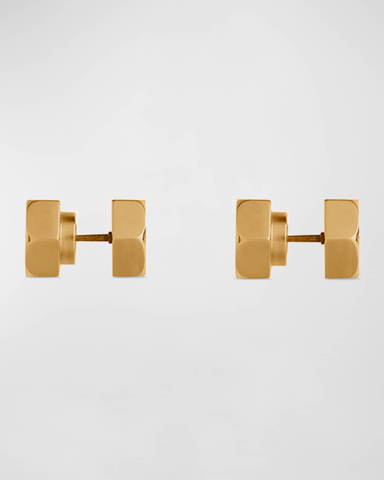【BALENCIAGA】ゴールド Garage Double Screw ピアス Balenciaga Garage Double Screw Earrings | Neiman Marcus