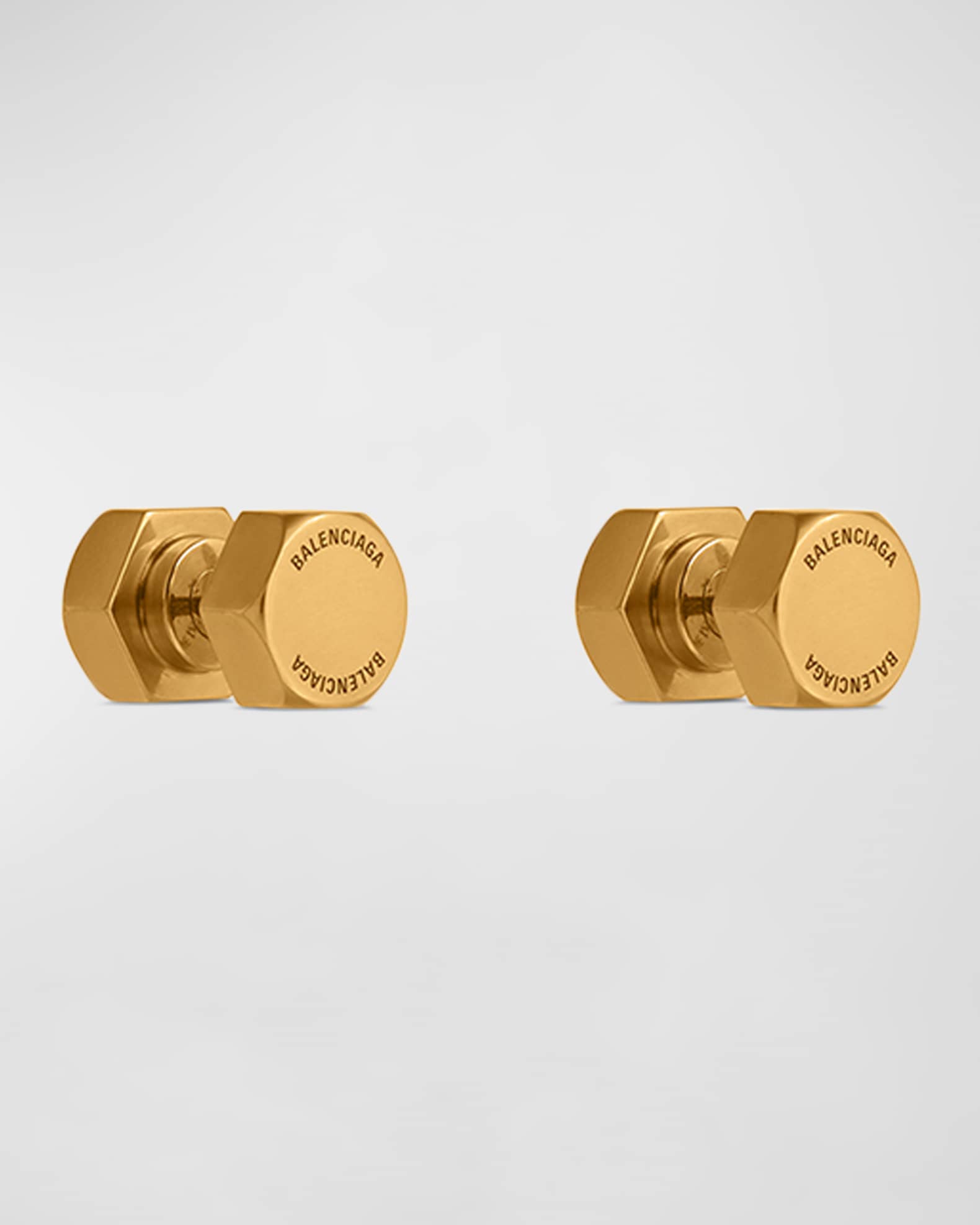 【BALENCIAGA】ゴールド Garage Screw ピアス Balenciaga Gold Garage Screw Earrings Balenciaga