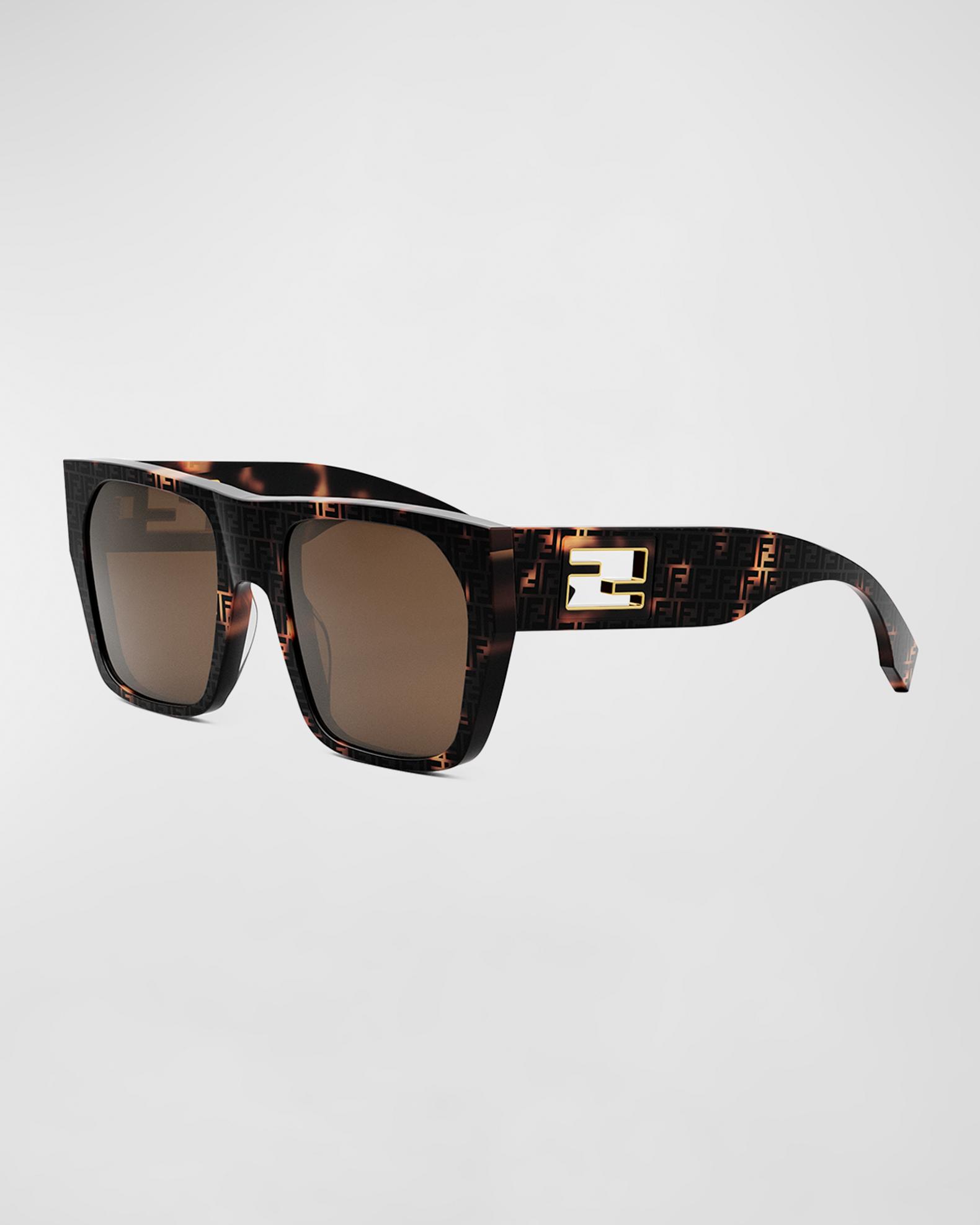 Fendi Baguette Acetate Shields Sunglasses | Neiman Marcus display picture 3