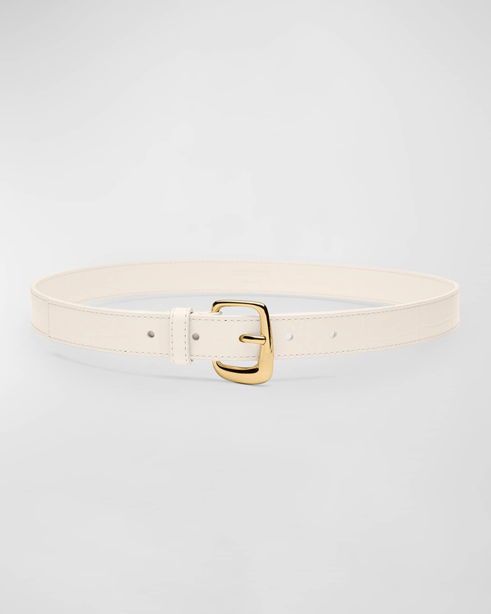 【JACQUEMUS】 Ovalo leather belt Ovalo leather belt in black - Jacquemus | Mytheresa