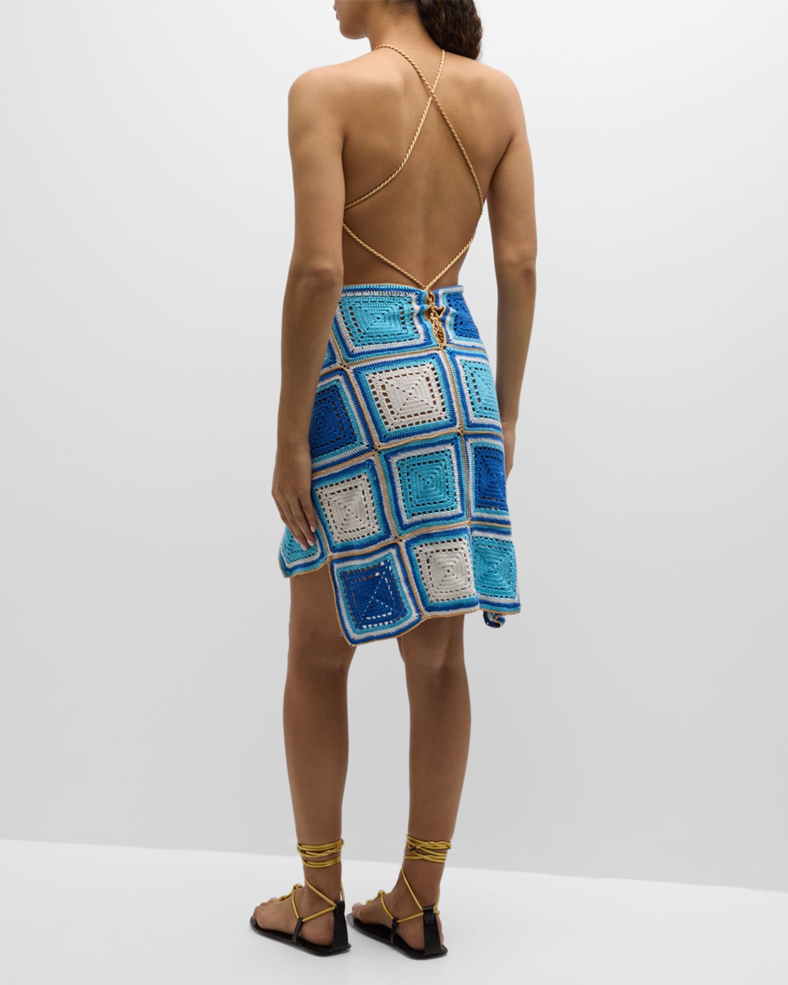 My Beachy Side Hand-Crochet Diamond Pattern Tiered Mini