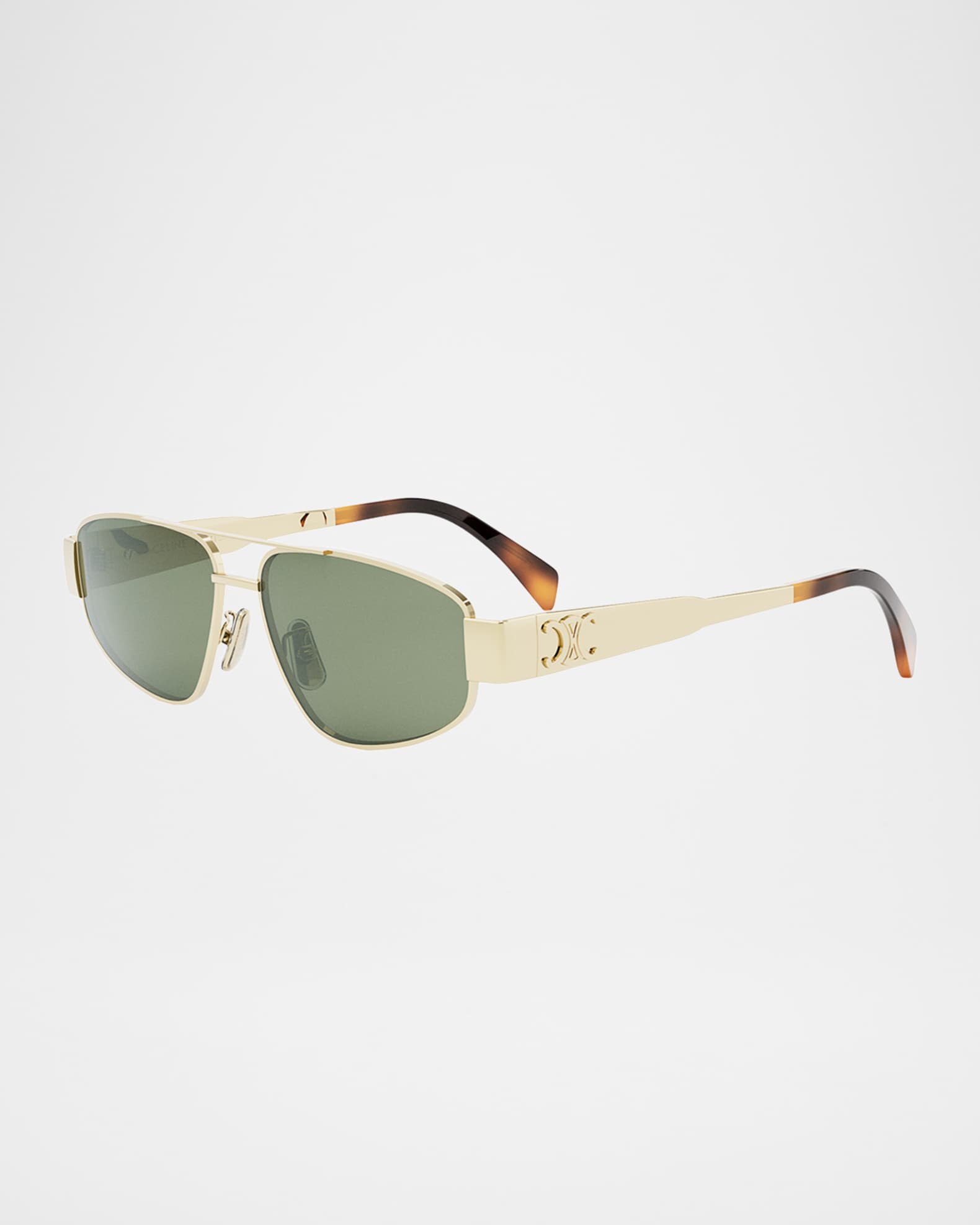 Celine Men's Triomphe Pilot Metal Sunglasses | Neiman Marcus