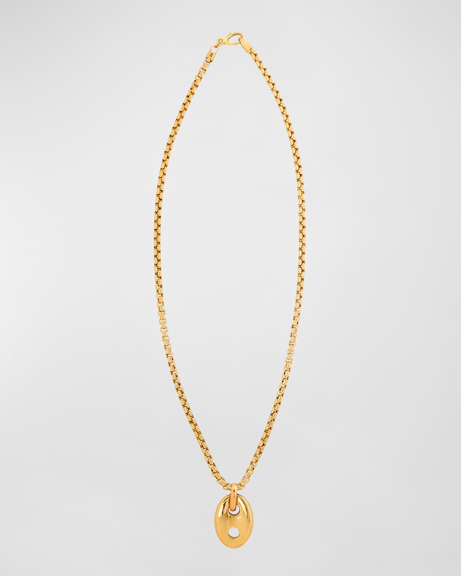 18K Gold Vertical Mariner Necklace 0
