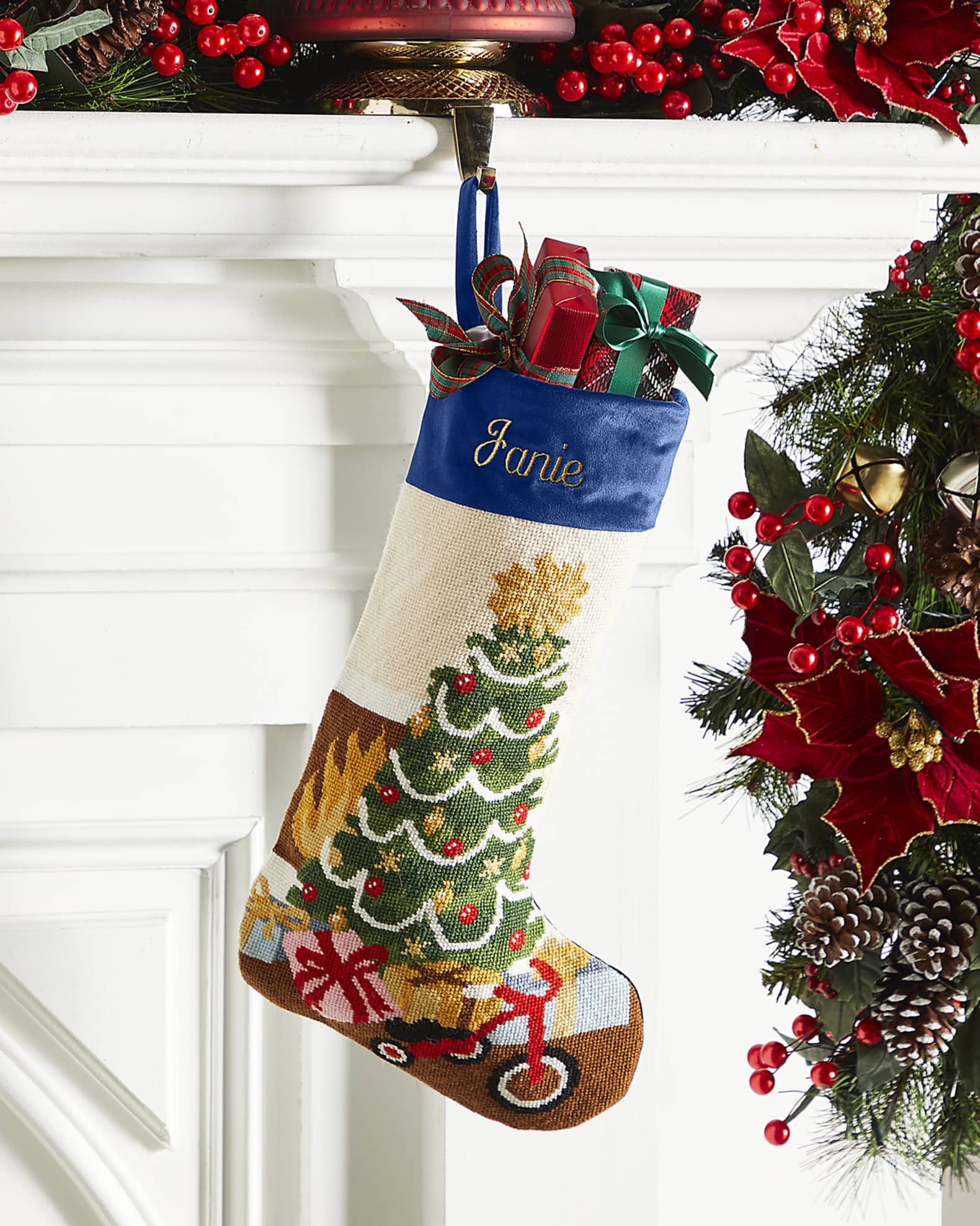"Home For The Holidays" Christmas Stocking, Personalized 0