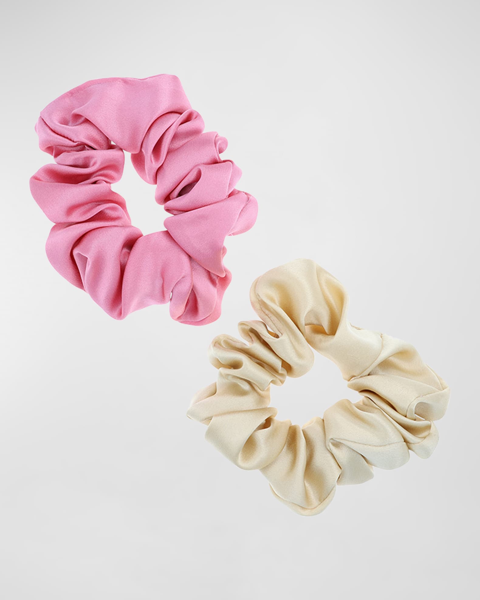 Medium Silk Ponytail Holders, Set of 2  0