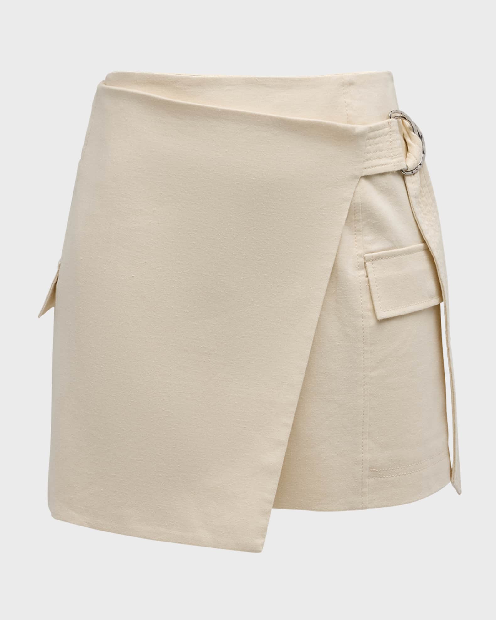 Tanya Taylor Huxley Belted Mini Cargo Skirt