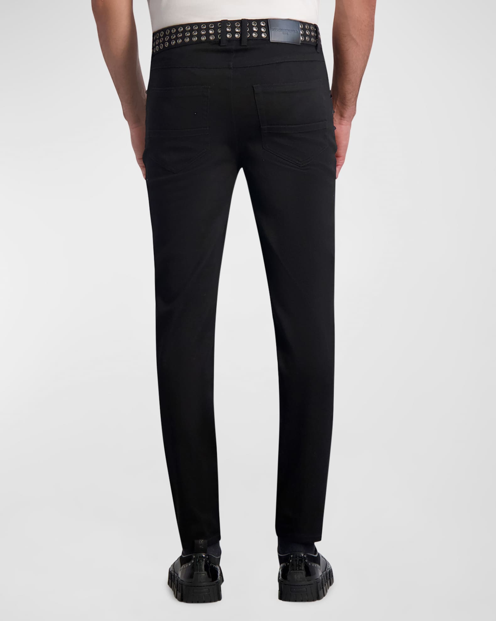 Karl Lagerfeld White Mid Waist Cotton Denim Slim Fit Jeans main image 0