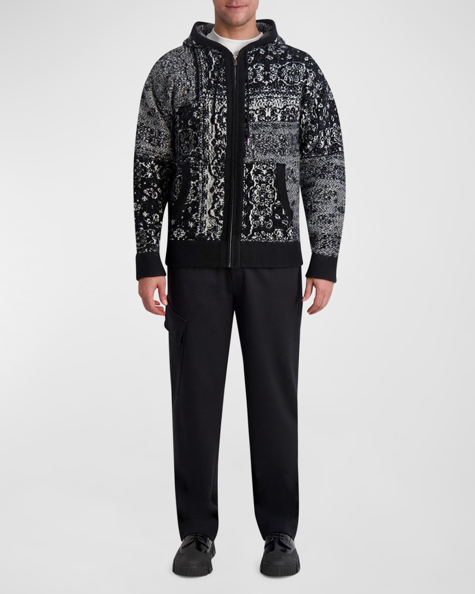 Bandana Full-Zip Hooded Sweater Cardigan 1