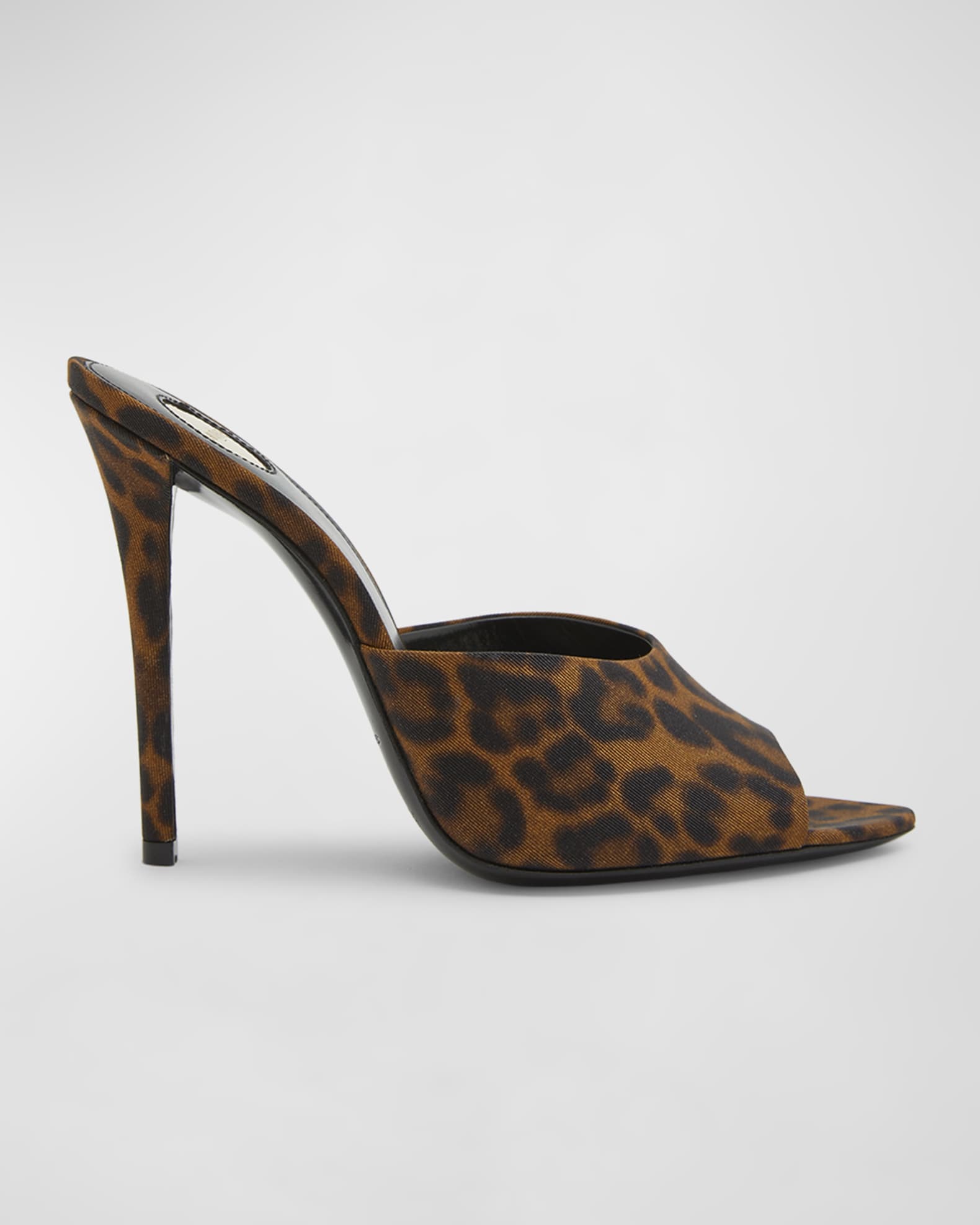 Goldie Leopard Stiletto Mule Sandals