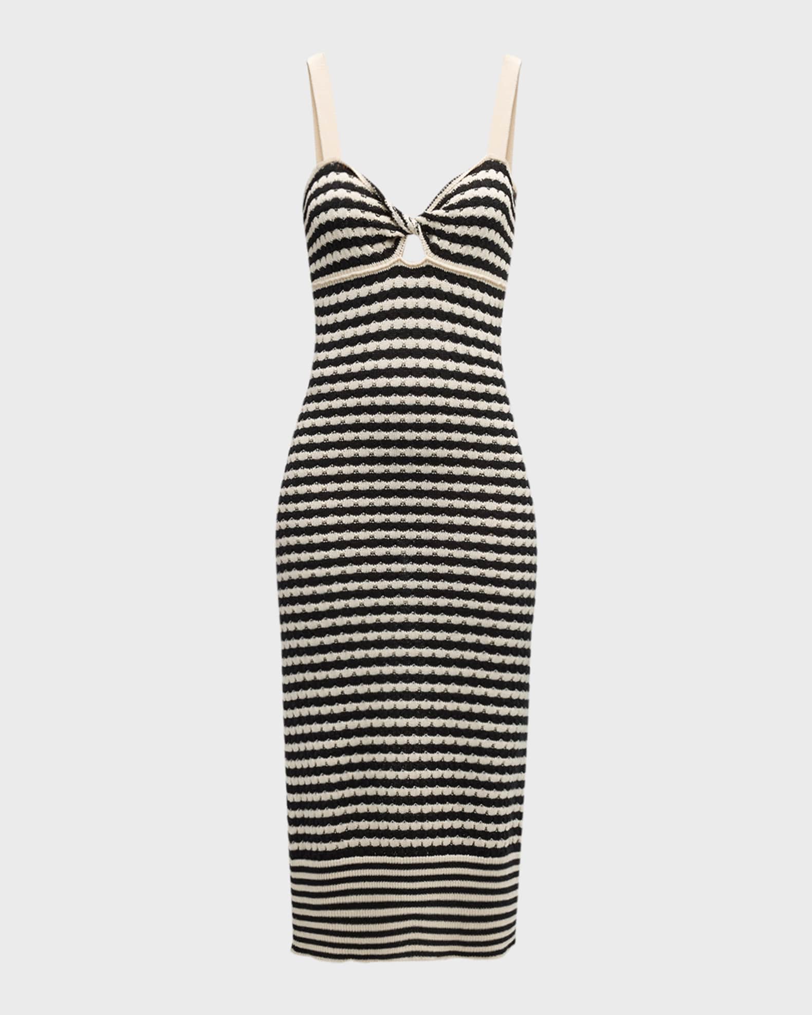 Ramy Brook Jessa Striped Knit Midi Dress | Neiman Marcus