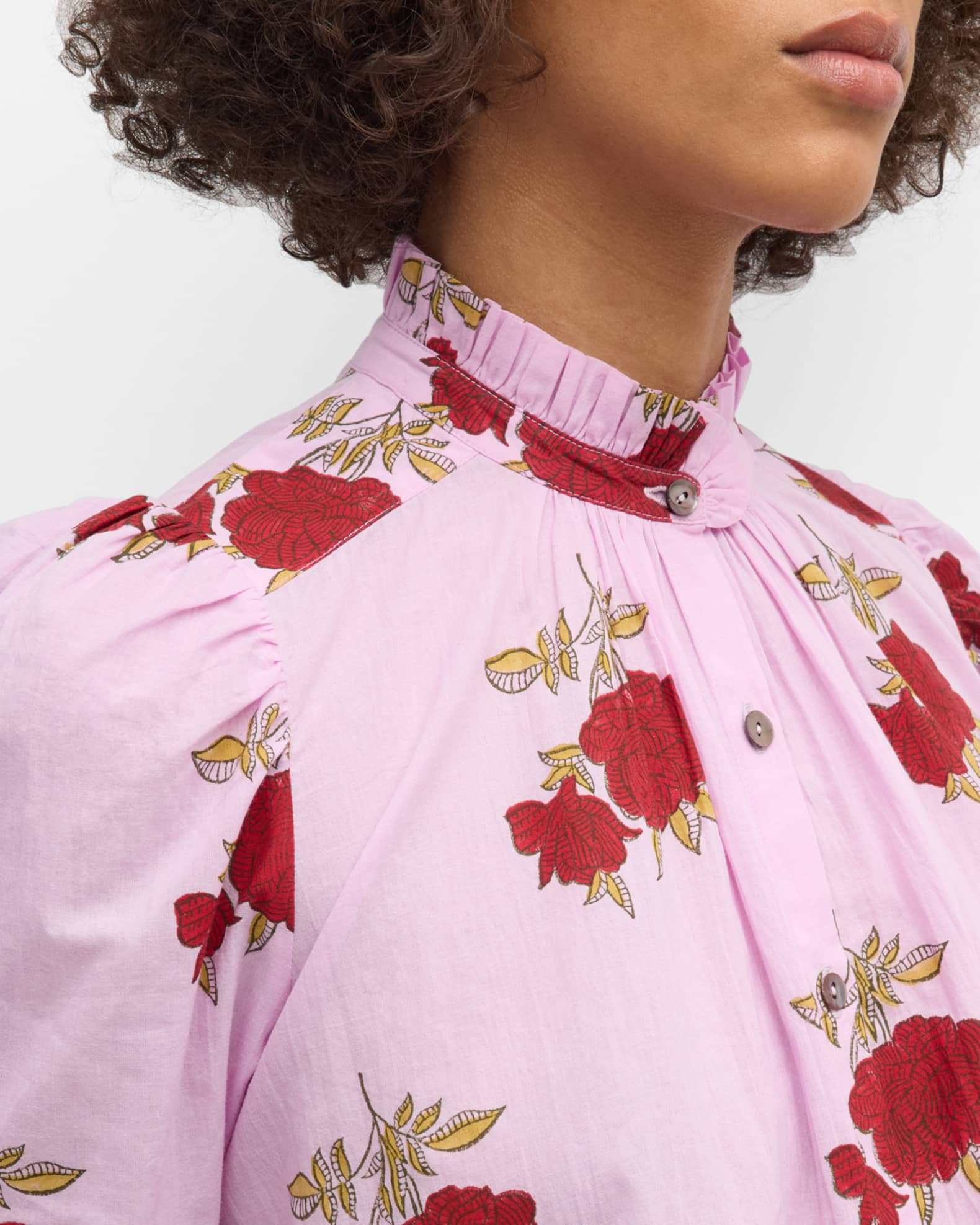 Alix of Bohemia Winnie Ruby Rosette Shirt Neiman Marcus