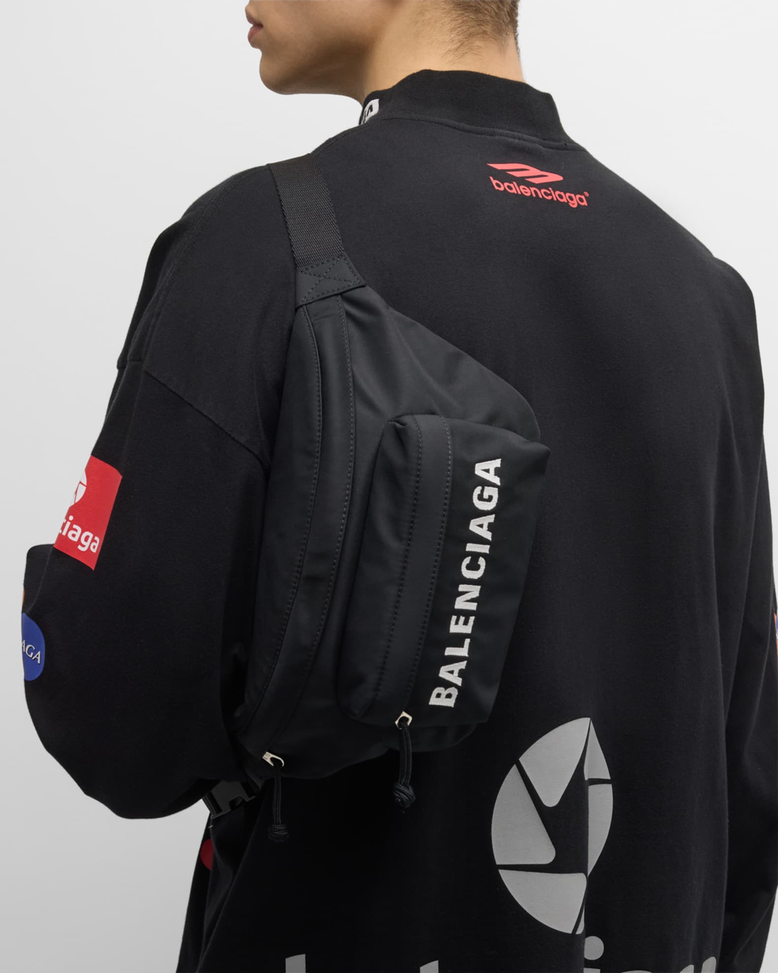 Men s Wheel Nylon Logo Belt Bag