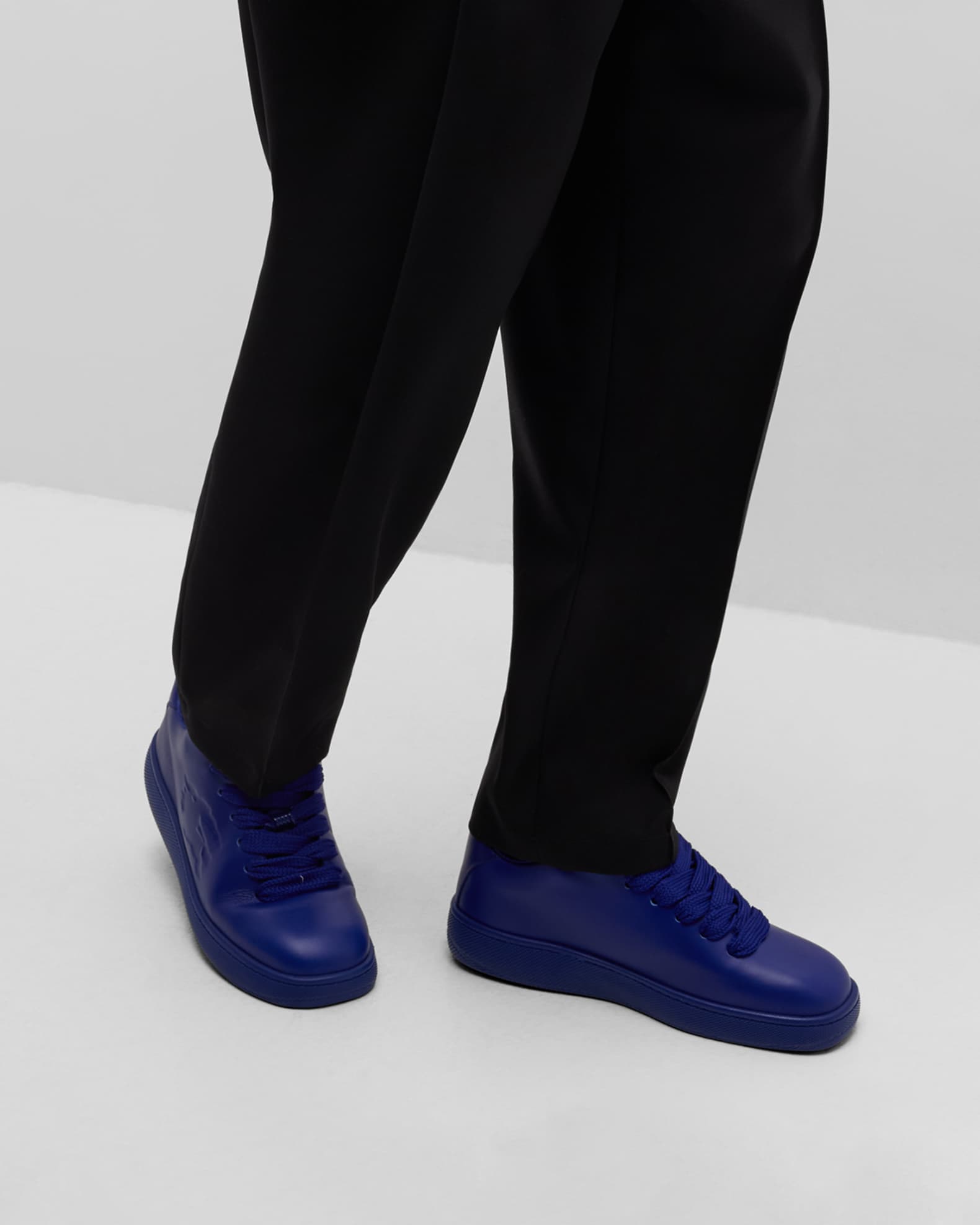 Burberry Men's Leather Box Low-Top Sneakers | Neiman Marcus