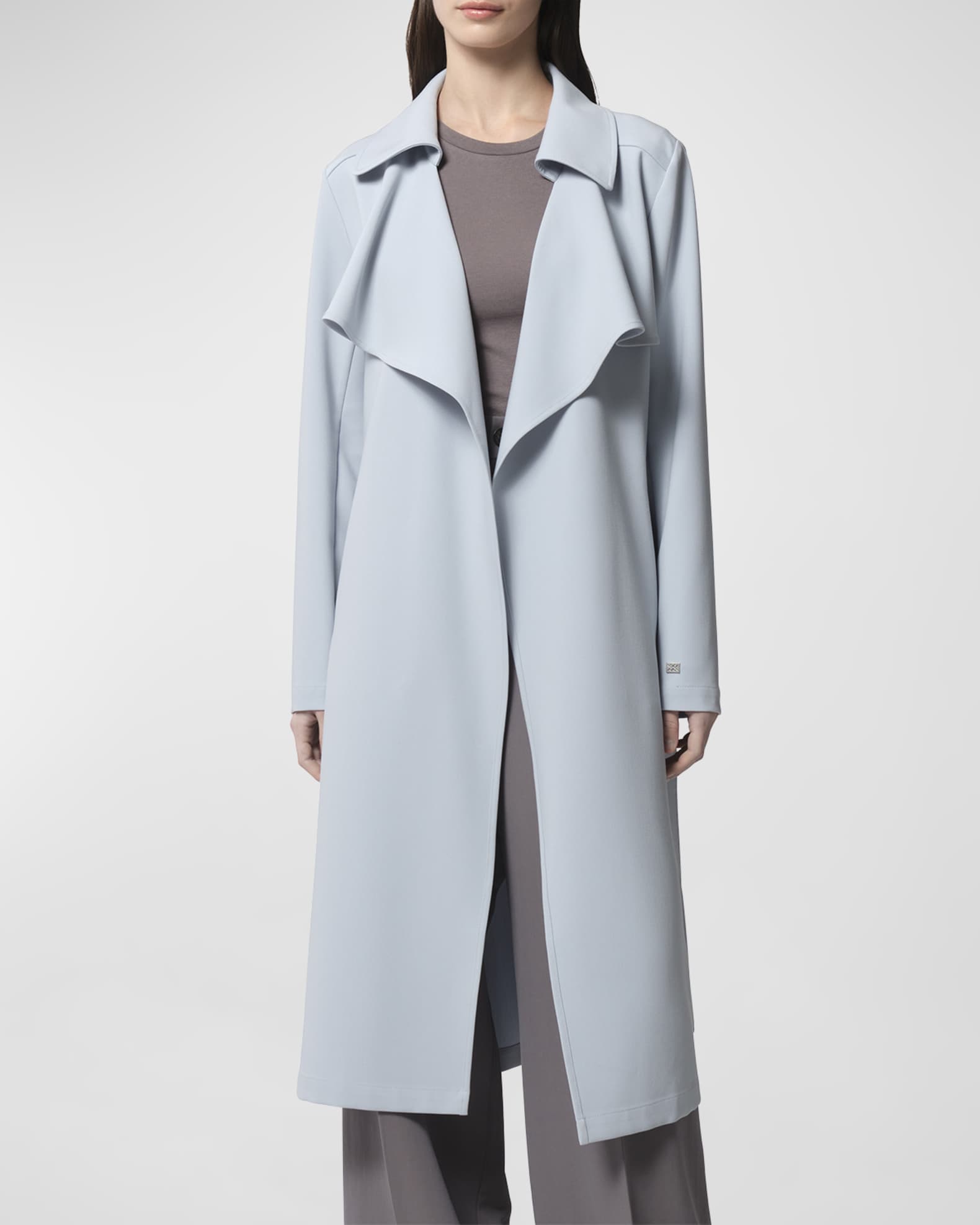 Soia & Kyo Essential Drapey Trench Coat | Neiman Marcus