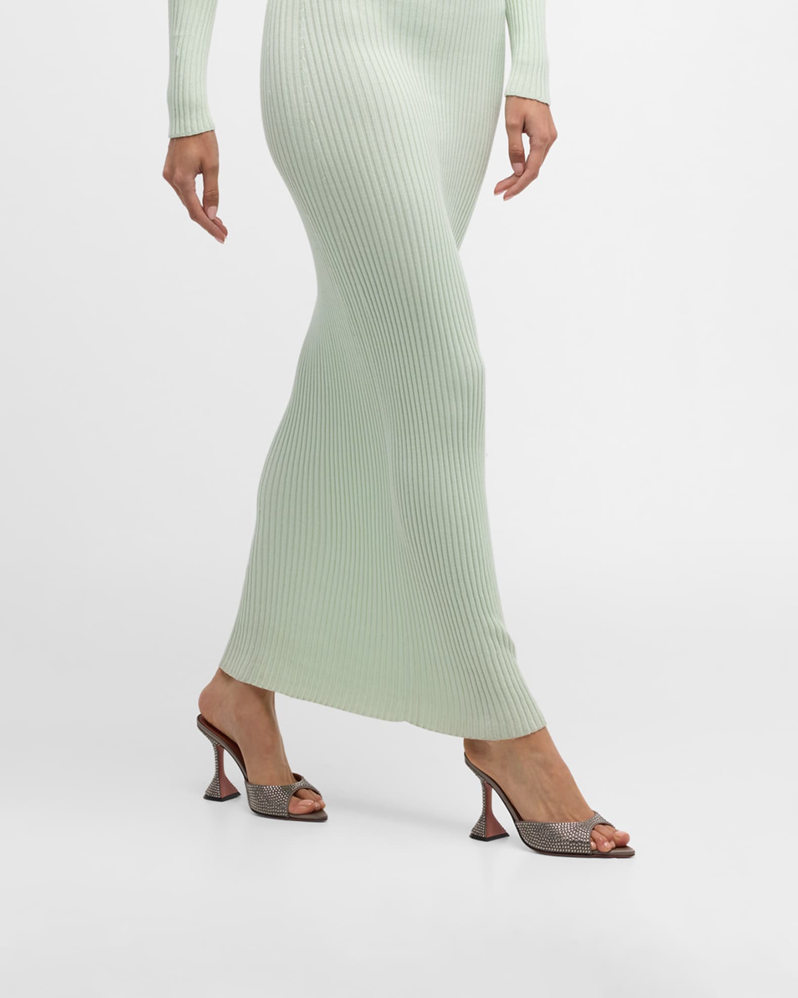 Caroline Crystal Slide Mule Sandals 1