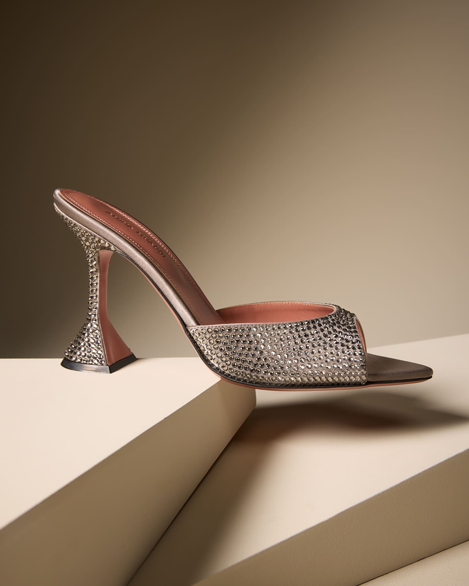 Amina Muaddi Caroline Crystal Slide Mule Sandals | Neiman Marcus