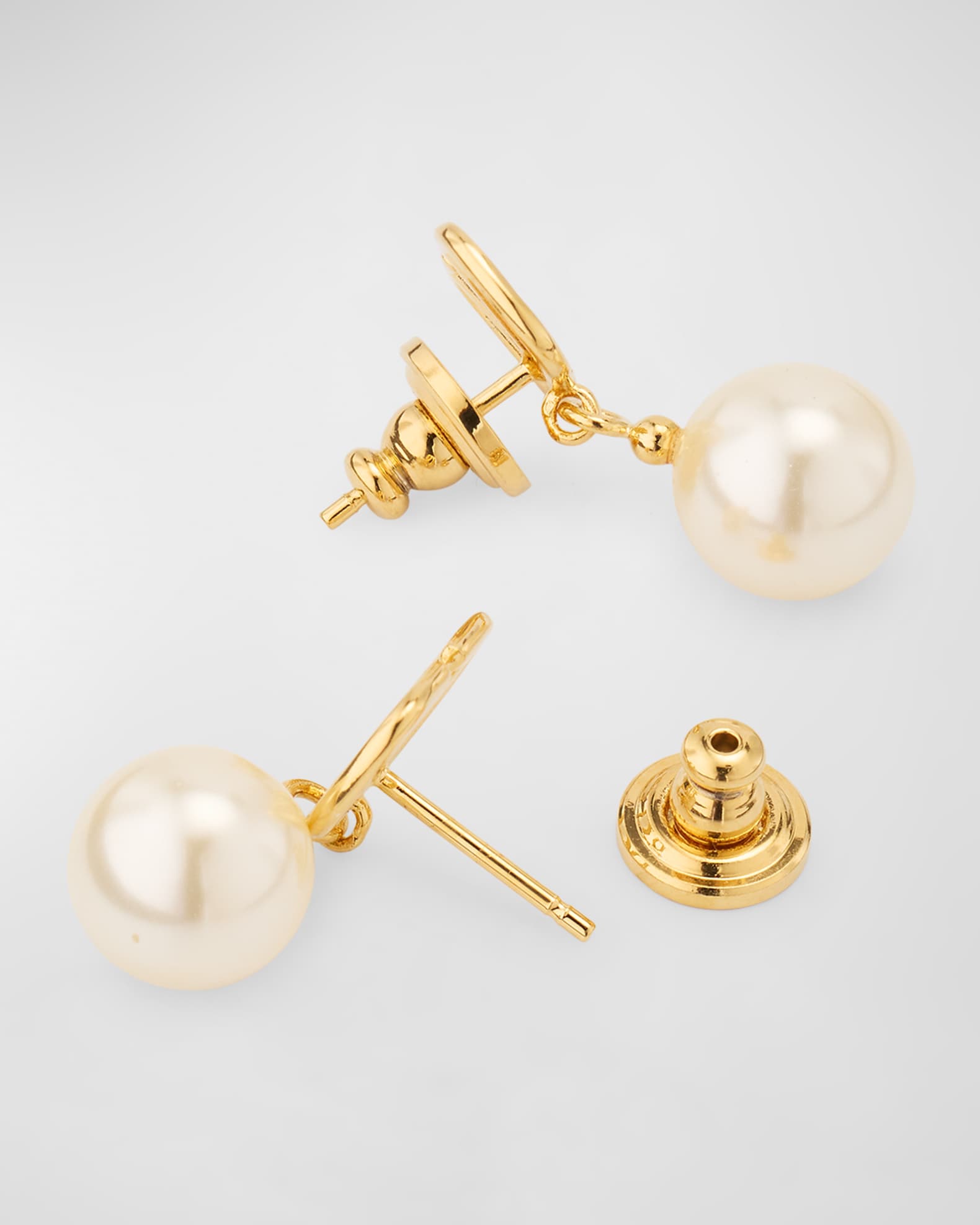 pearl drop VLOGO earrings