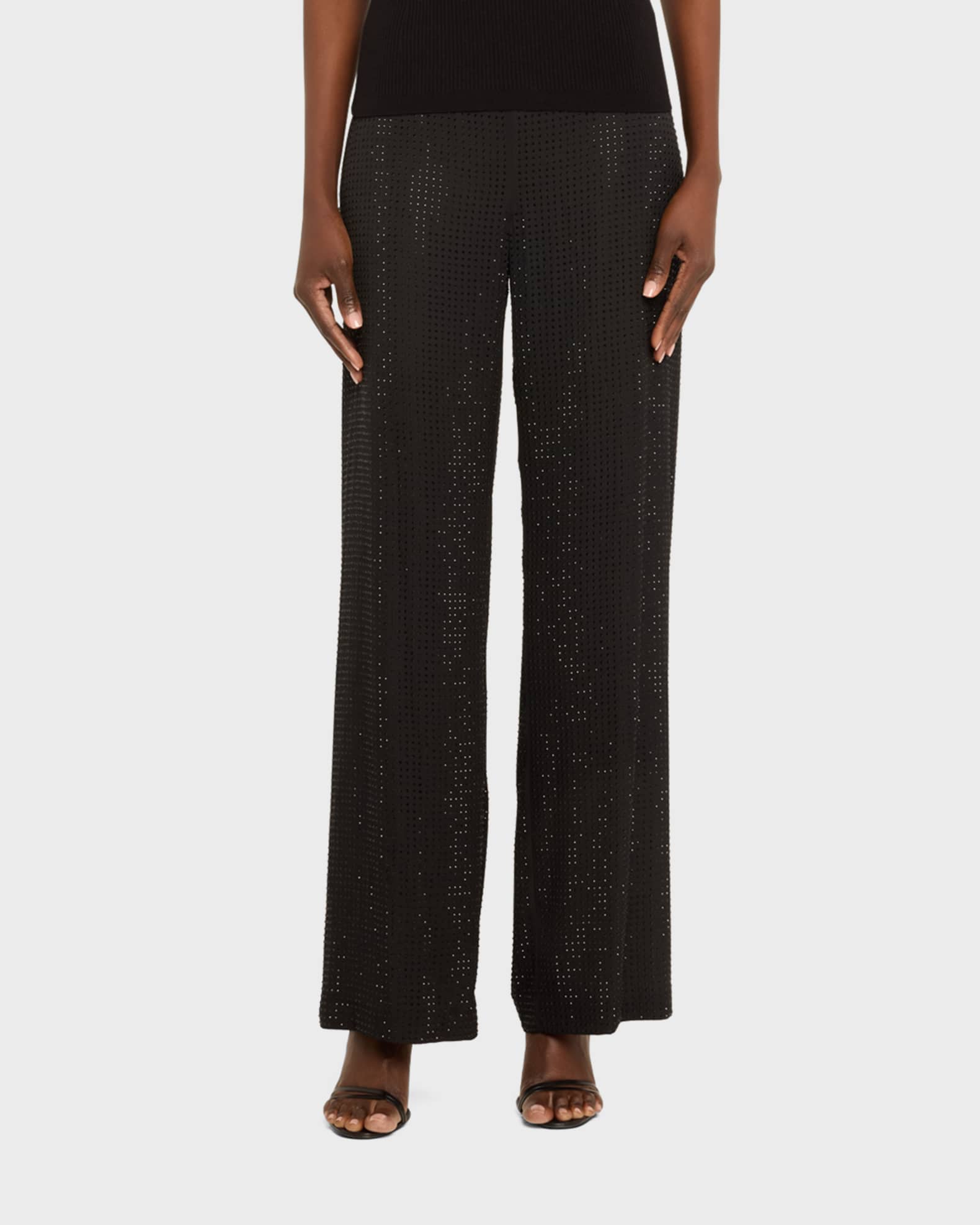Lane Straight-Leg Rhinestone Pants 0