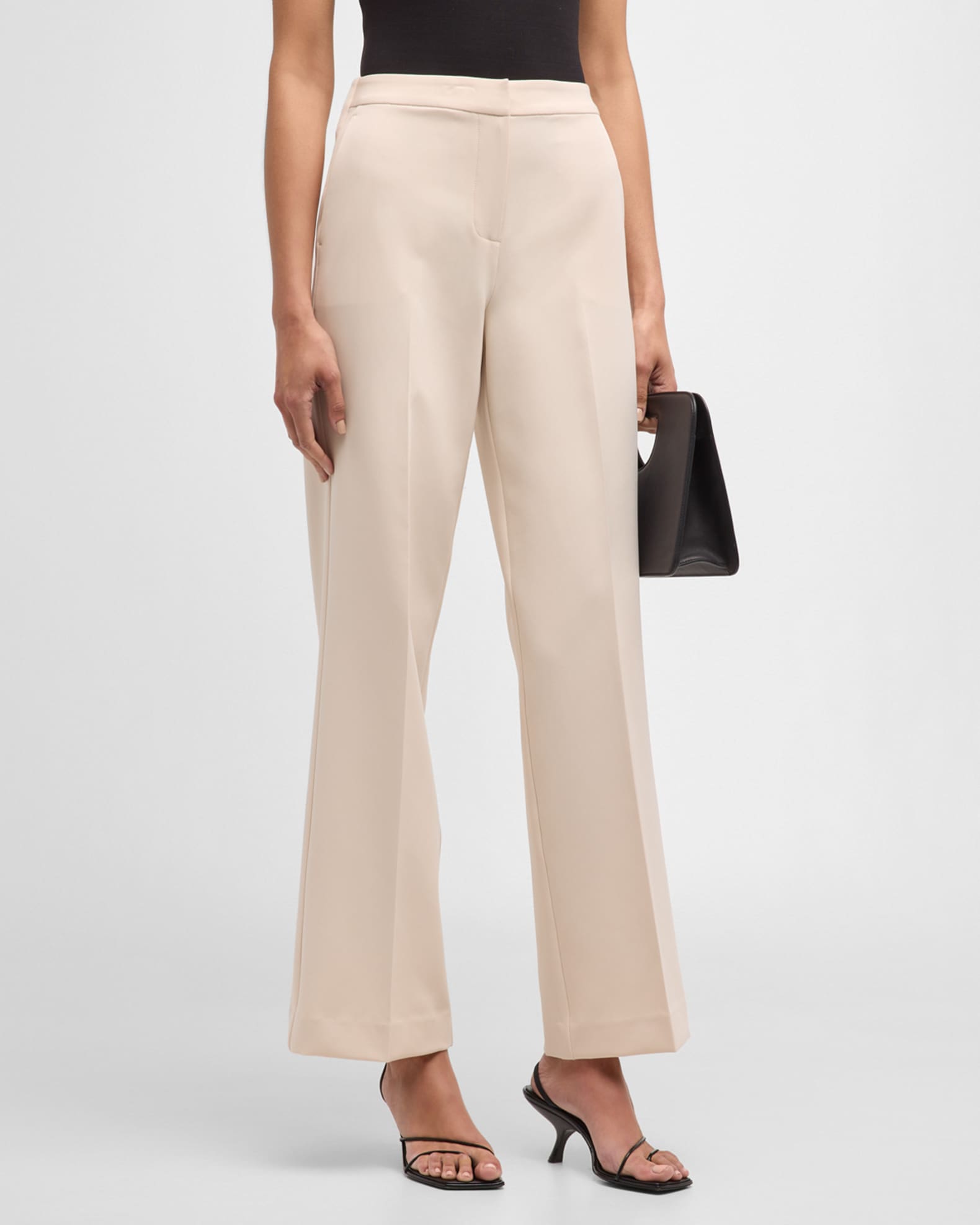 Karla Mid-Rise Straight-Leg Pants 1