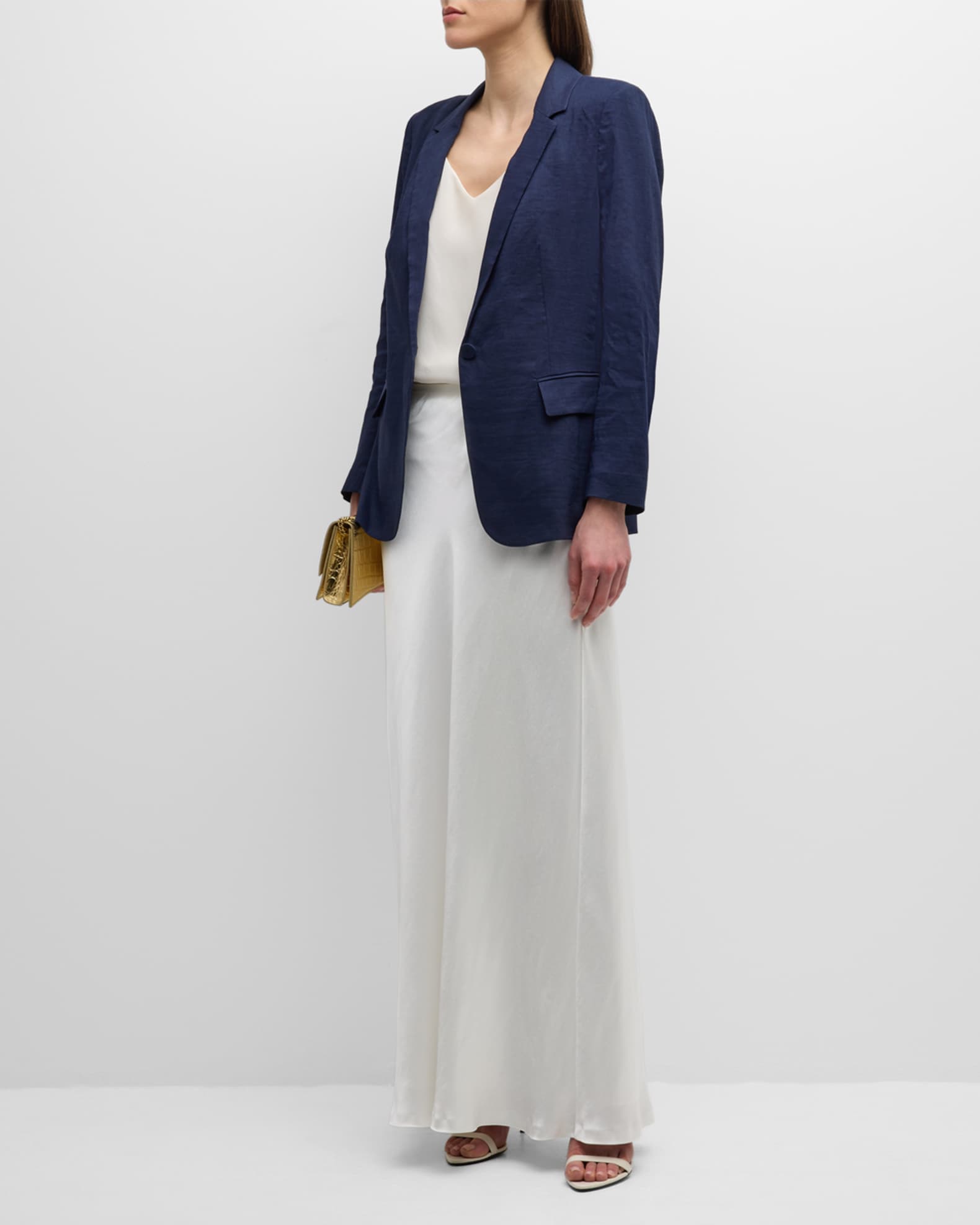 KOBI HALPERIN Womens Blue Cut Out Pocketed Braided Tie  Tiered Dress Blouson Sleeve Round Neck Midi Wear To Work Shift Dress