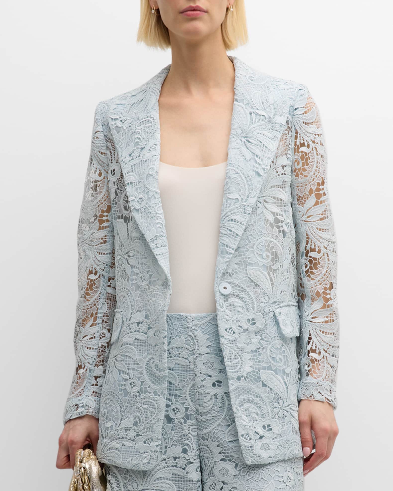 【プリン】patchwork embroidery lace jacket PATCHWORK EMBROIDERY LACE JACKET