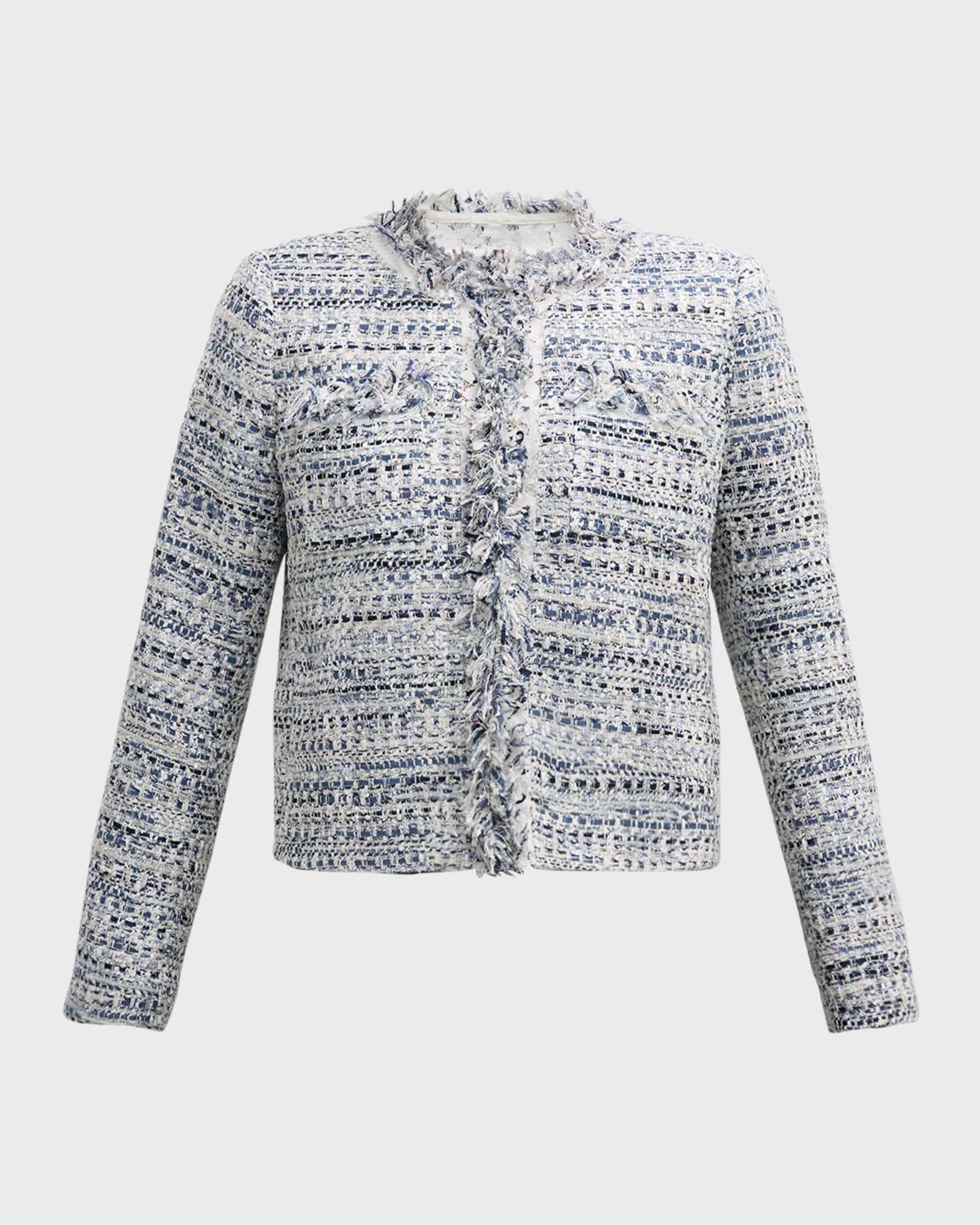Kobi Halperin Ricki Fringe & Lace-Trim Tweed Jacket